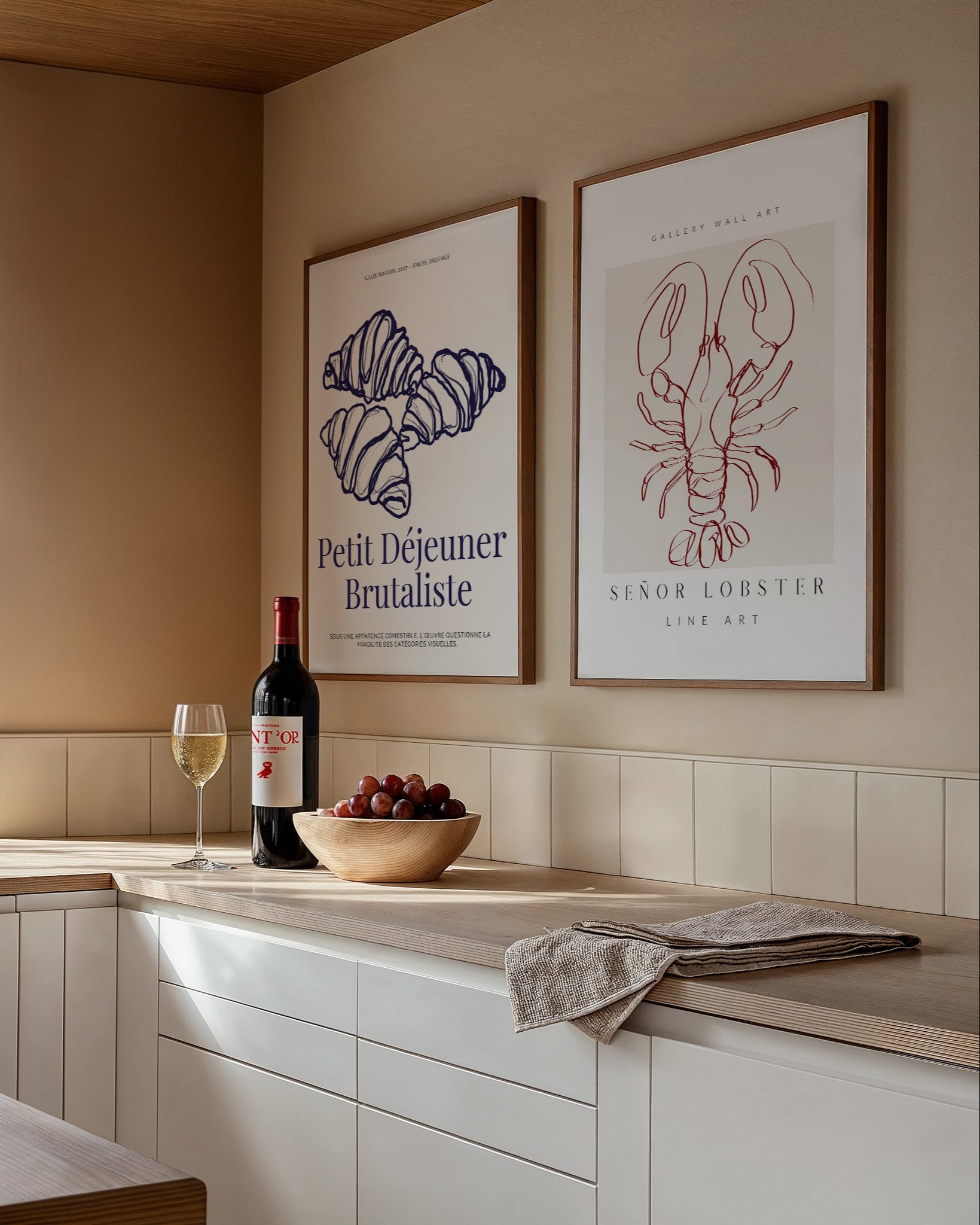 Senor Lobster Poster – Print Material Wandbild, moderne Kunst & Fine Art Print von Spawnd, handgefertigt & Made in Germany