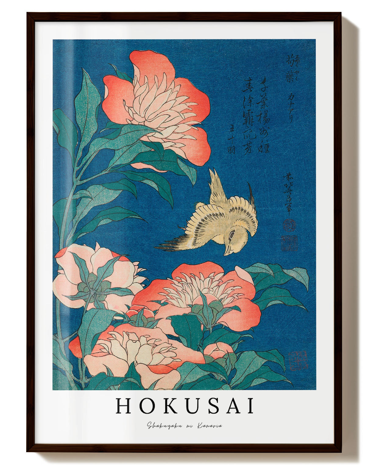 Shakuyaku ni Kanaria Poster – Print Material Wandbild, moderne Kunst & Fine Art Print von Spawnd, handgefertigt & Made in Germany