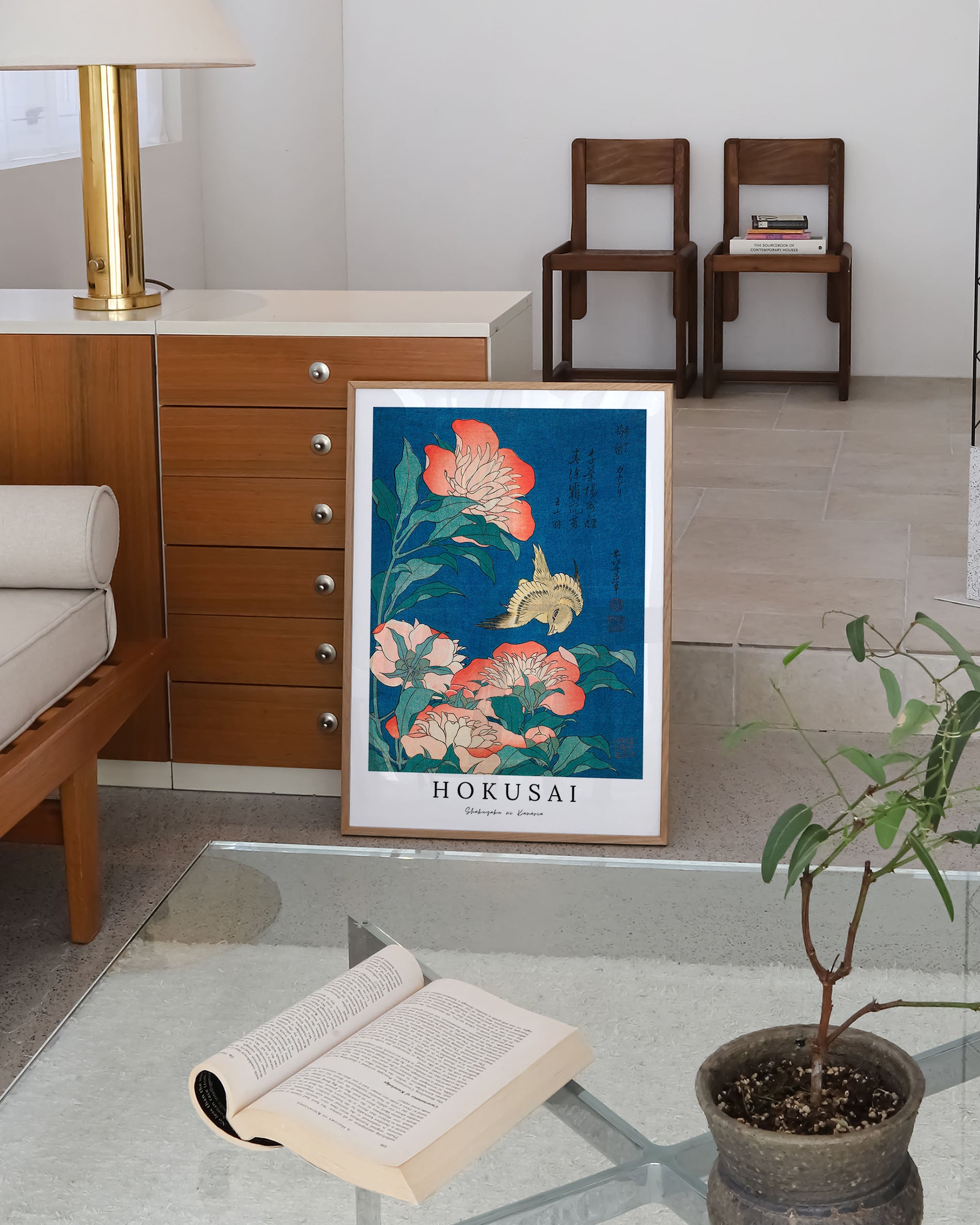 Shakuyaku ni Kanaria Poster – Print Material Wandbild, moderne Kunst & Fine Art Print von Spawnd, handgefertigt & Made in Germany