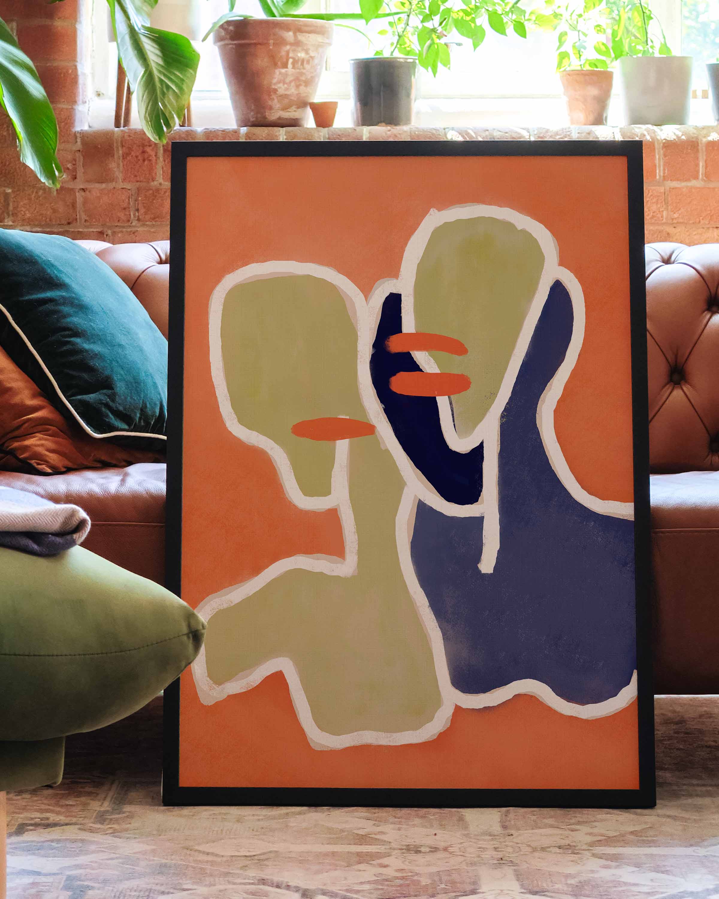 Siblings Poster – FineArt Wandbild, moderne Kunst & Fine Art Print von Spawnd, handgefertigt & Made in Germany