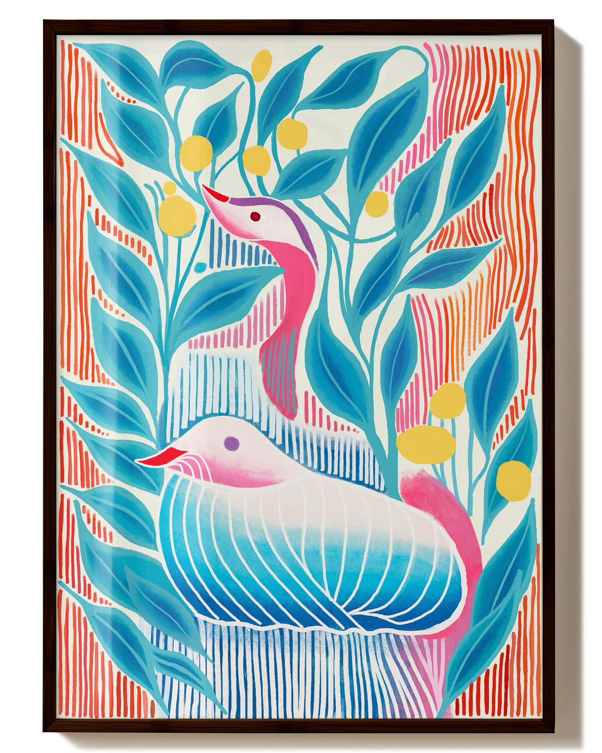 Songs between Leaves Poster – Print Material Wandbild, moderne Kunst & Fine Art Print von Spawnd, handgefertigt & Made in Germany