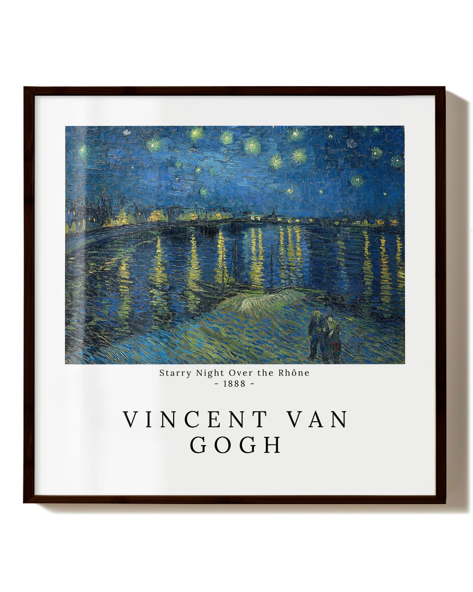 Starry Night Over the Rhône V2 Poster – Print Material Wandbild, moderne Kunst & Fine Art Print von Spawnd, handgefertigt & Made in Germany