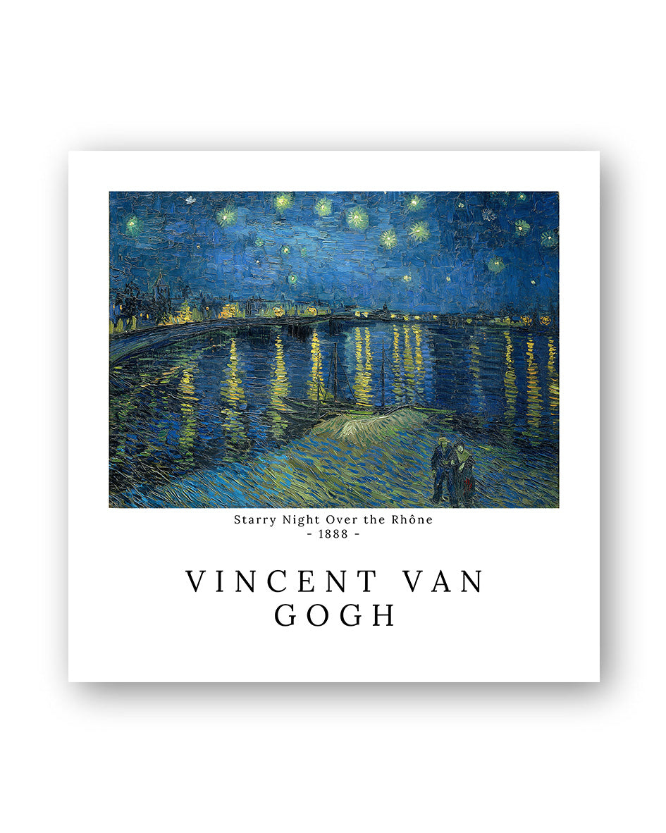 Starry Night Over the Rhône V2 Poster – Print Material Wandbild, moderne Kunst & Fine Art Print von Spawnd, handgefertigt & Made in Germany
