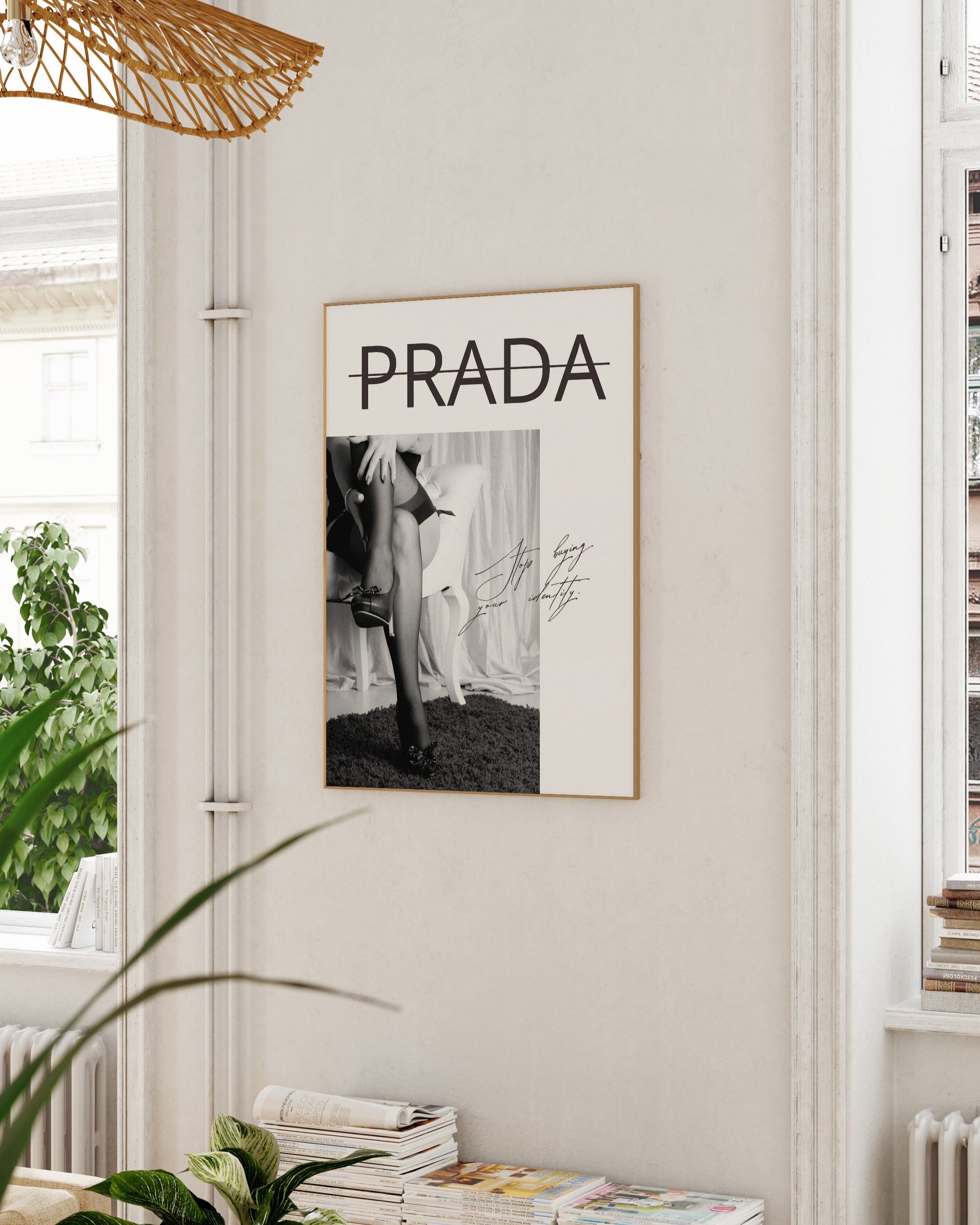 Stop buying your Identity Poster – Print Material Wandbild, moderne Kunst & Fine Art Print von Spawnd, handgefertigt & Made in Germany