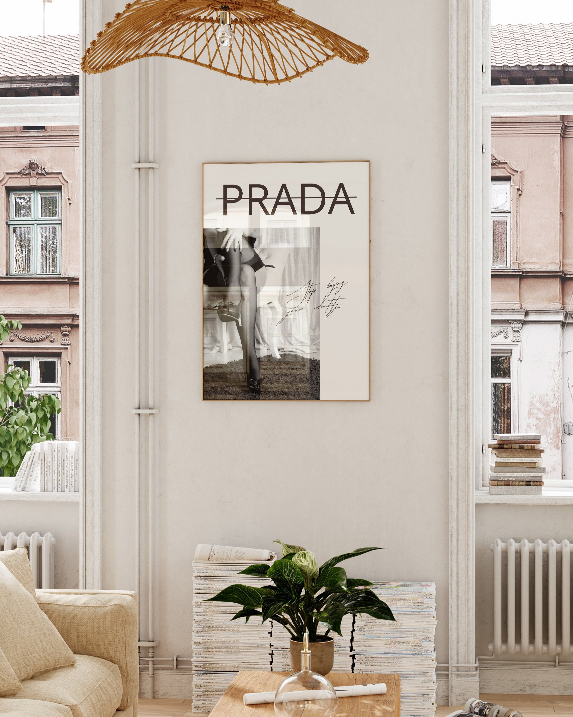 Stop buying your Identity Poster – Print Material Wandbild, moderne Kunst & Fine Art Print von Spawnd, handgefertigt & Made in Germany