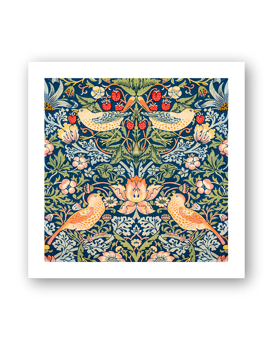 Strawberry Thief Poster – Print Material Wandbild, moderne Kunst & Fine Art Print von Spawnd, handgefertigt & Made in Germany