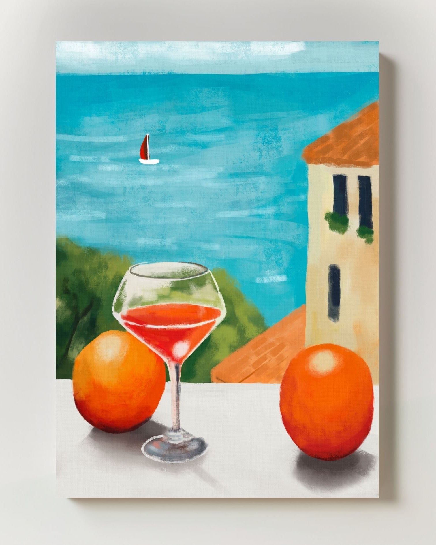 Tarde de Cítricos Poster – FineArt Wandbild, moderne Kunst & Fine Art Print von Spawnd, handgefertigt & Made in Germany