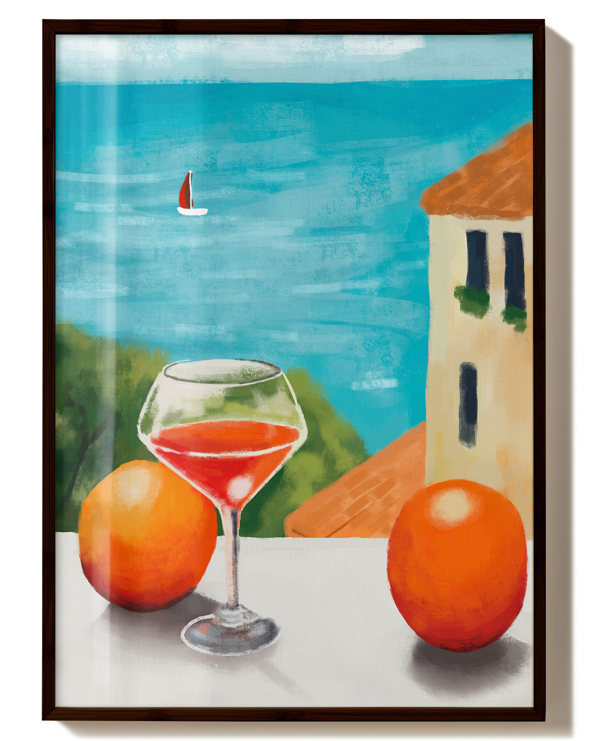 Tarde de Cítricos Poster – FineArt Wandbild, moderne Kunst & Fine Art Print von Spawnd, handgefertigt & Made in Germany