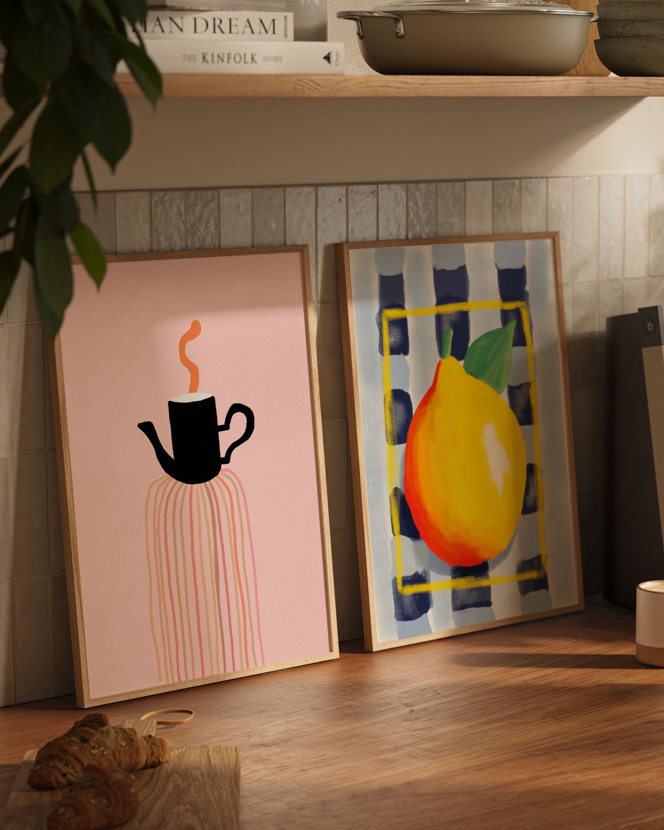 Tea Time Poster – Print Material Wandbild, moderne Kunst & Fine Art Print von Spawnd, handgefertigt & Made in Germany