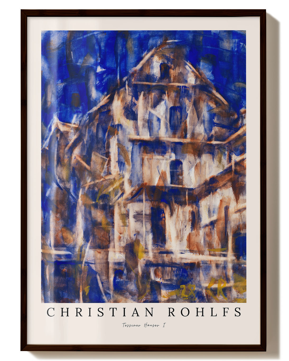 Tessiner Häuser I Poster – FineArt Wandbild, moderne Kunst & Fine Art Print von Spawnd, handgefertigt & Made in Germany