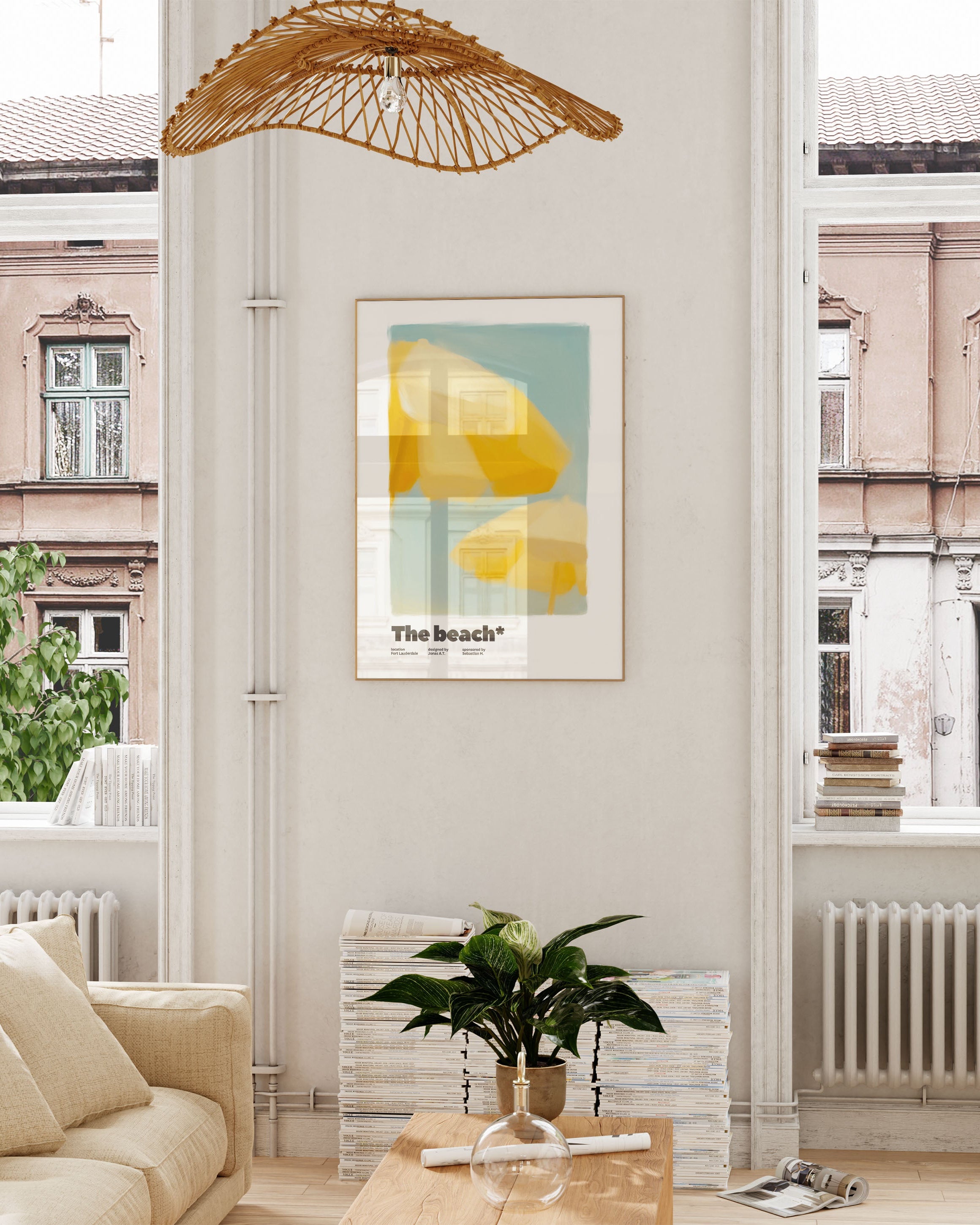 The Beach Poster – Print Material Wandbild, moderne Kunst & Fine Art Print von Spawnd, handgefertigt & Made in Germany