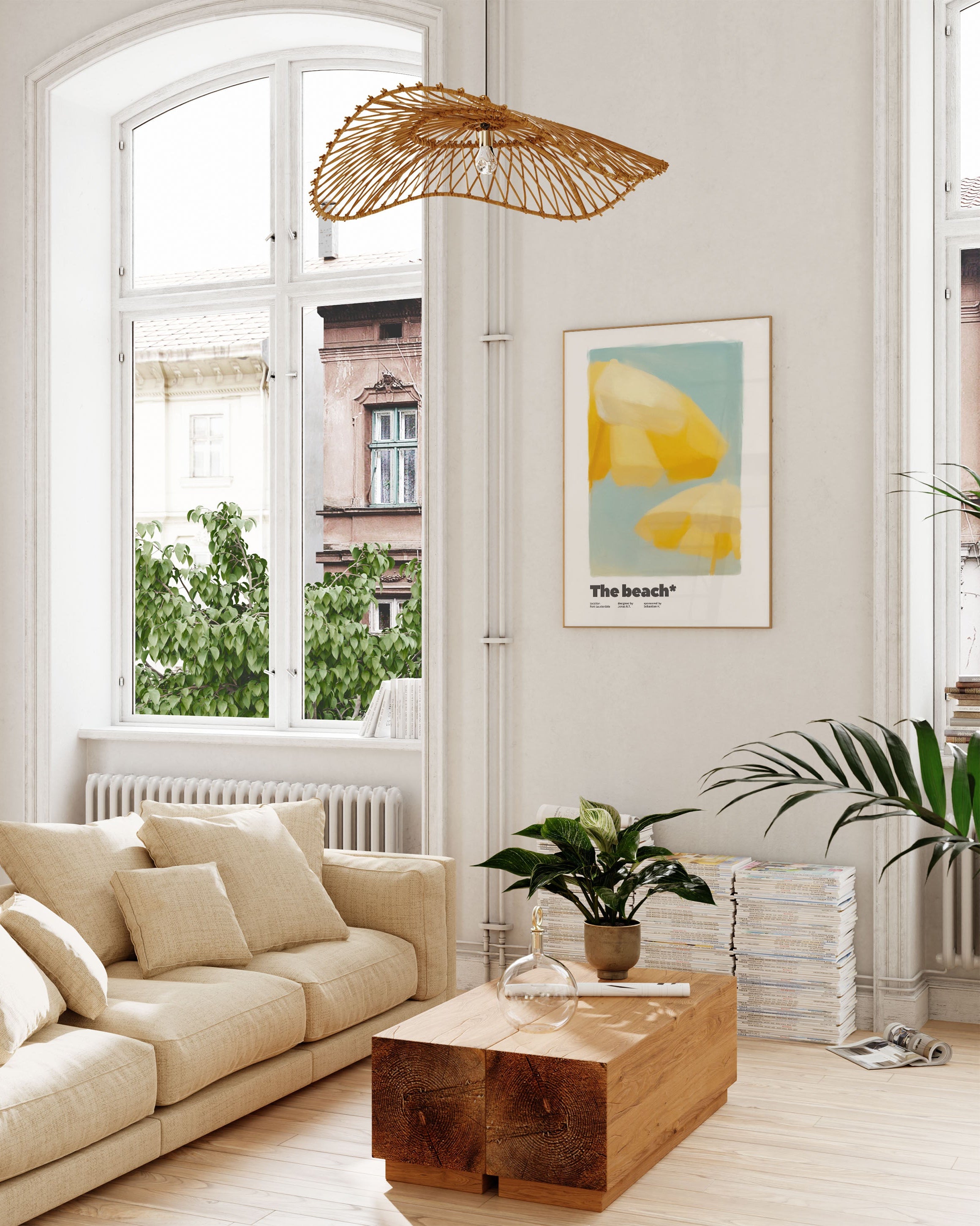 The Beach Poster – Print Material Wandbild, moderne Kunst & Fine Art Print von Spawnd, handgefertigt & Made in Germany