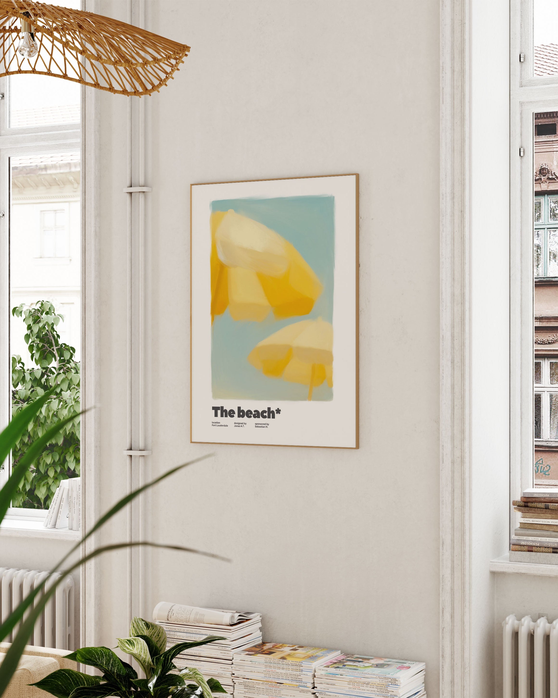 The Beach Poster – Print Material Wandbild, moderne Kunst & Fine Art Print von Spawnd, handgefertigt & Made in Germany
