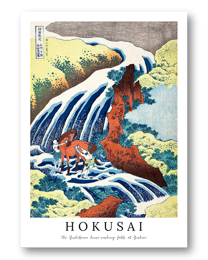 The Yoshitsune horse-washing falls at Yoshino Poster – Print Material Wandbild, moderne Kunst & Fine Art Print von Spawnd, handgefertigt & Made in Germany