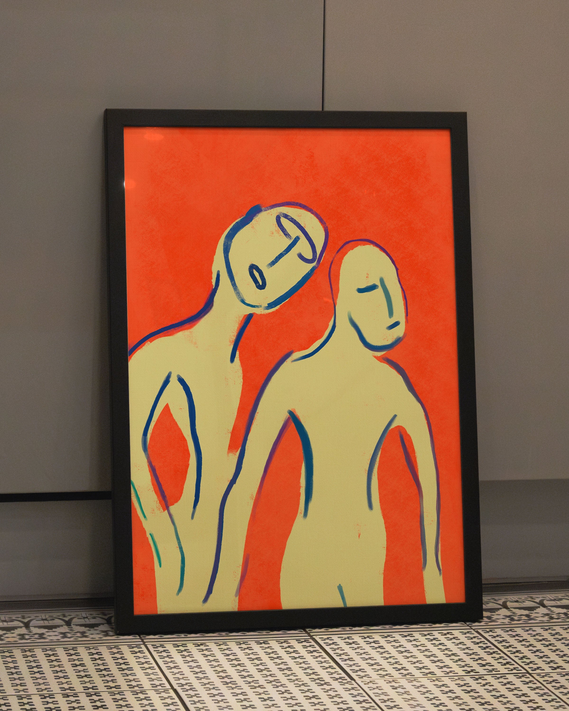 Together Poster – Print Material Wandbild, moderne Kunst & Fine Art Print von Spawnd, handgefertigt & Made in Germany
