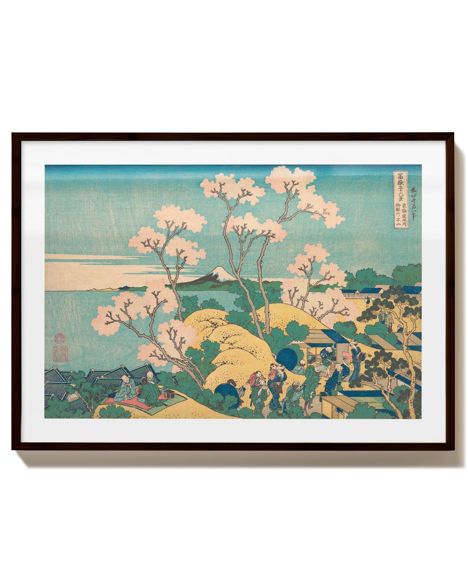 Tōkaidō Hodogaya Goten'yama no Fuji Poster – Print Material Wandbild, moderne Kunst & Fine Art Print von Spawnd, handgefertigt & Made in Germany