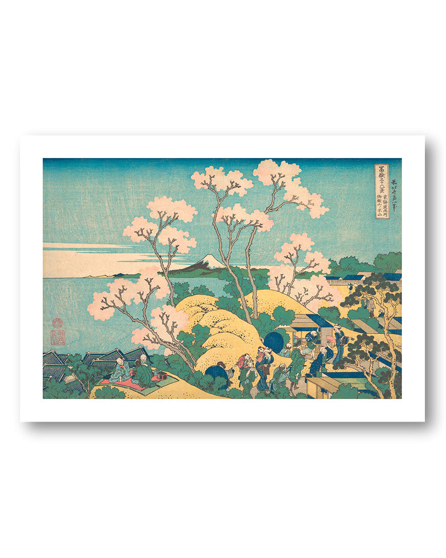 Tōkaidō Hodogaya Goten'yama no Fuji Poster – Print Material Wandbild, moderne Kunst & Fine Art Print von Spawnd, handgefertigt & Made in Germany