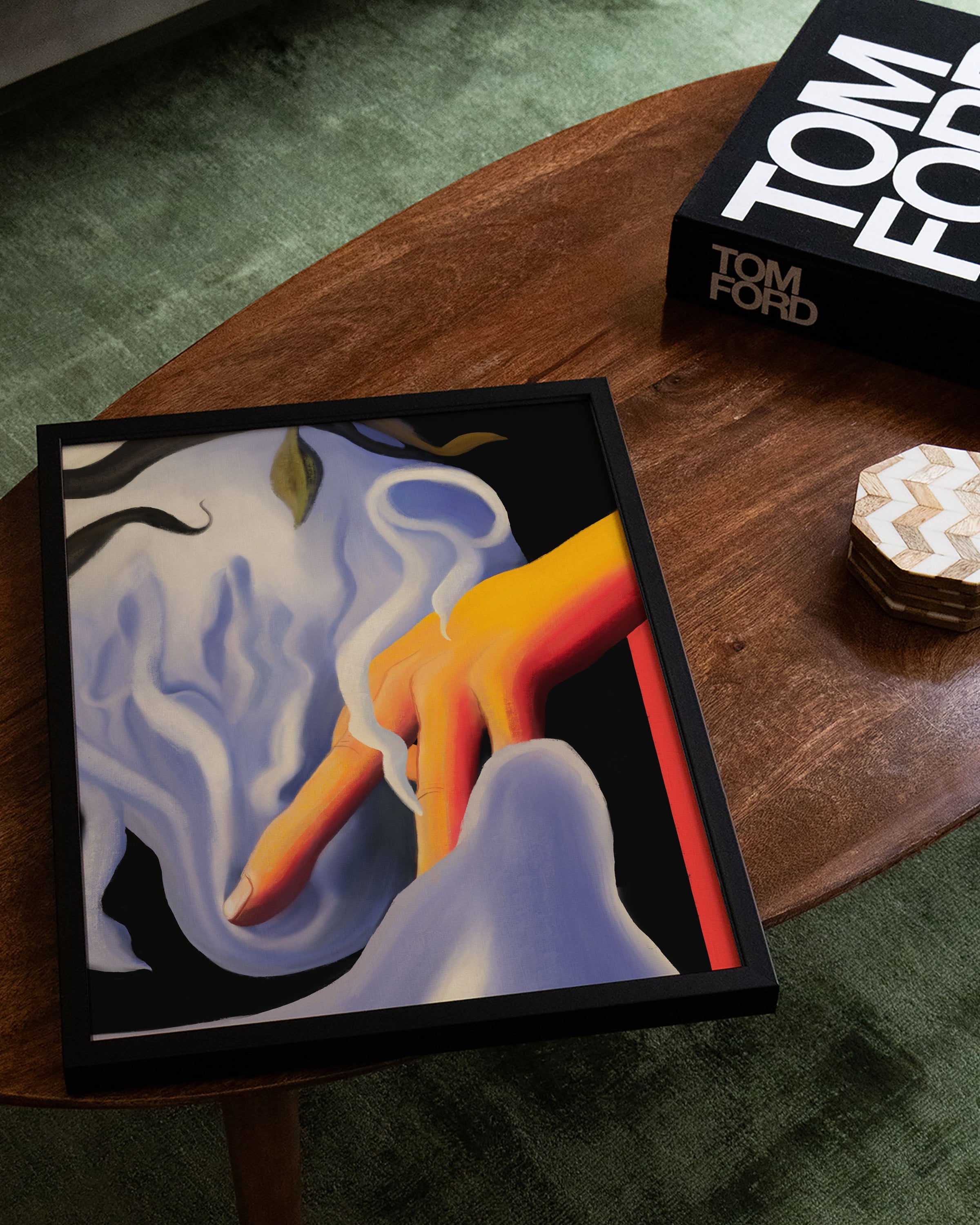 Touch of Smoke Poster – Print Material Wandbild, moderne Kunst & Fine Art Print von Spawnd, handgefertigt & Made in Germany