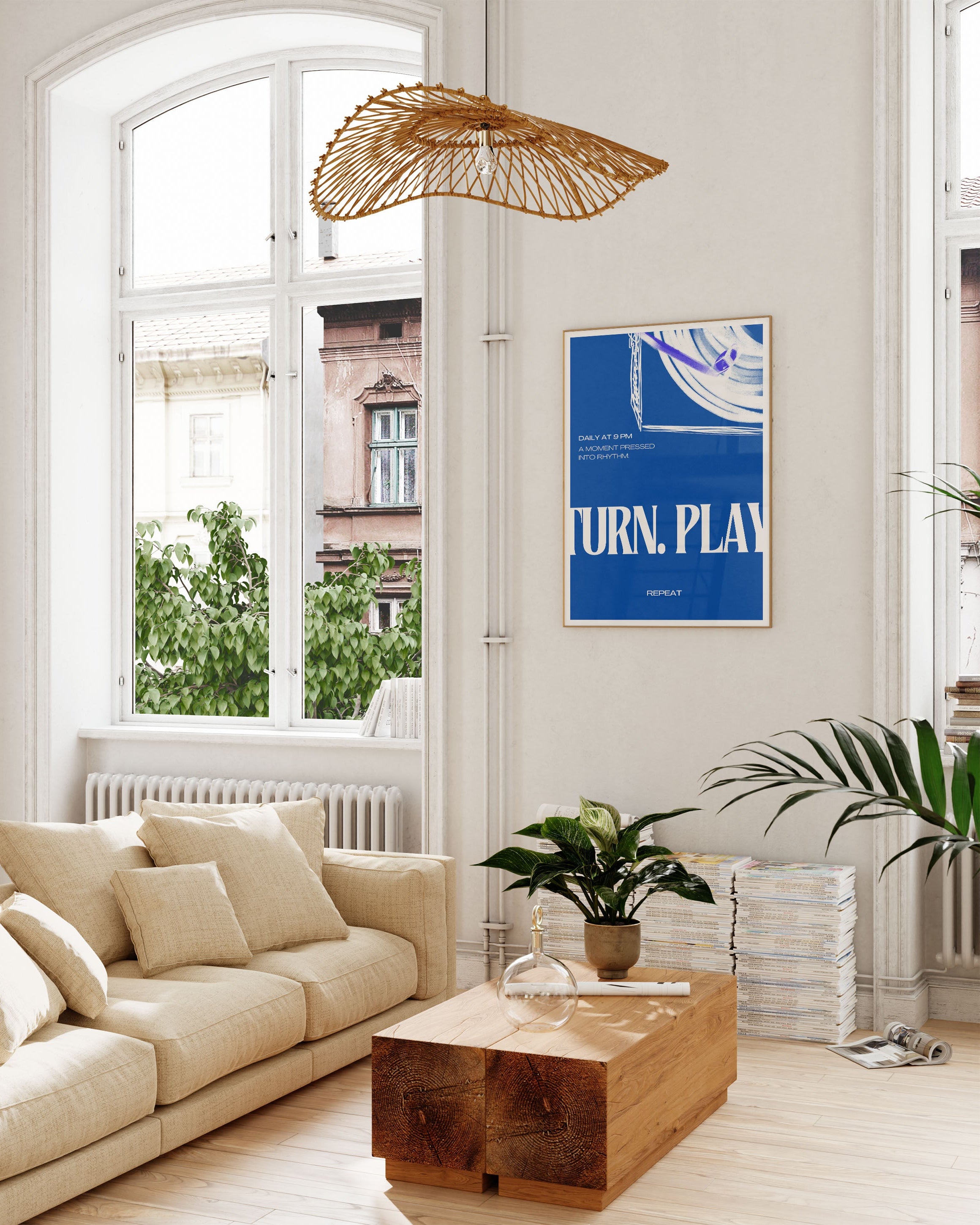 Turn Play Poster – Print Material Wandbild, moderne Kunst & Fine Art Print von Spawnd, handgefertigt & Made in Germany
