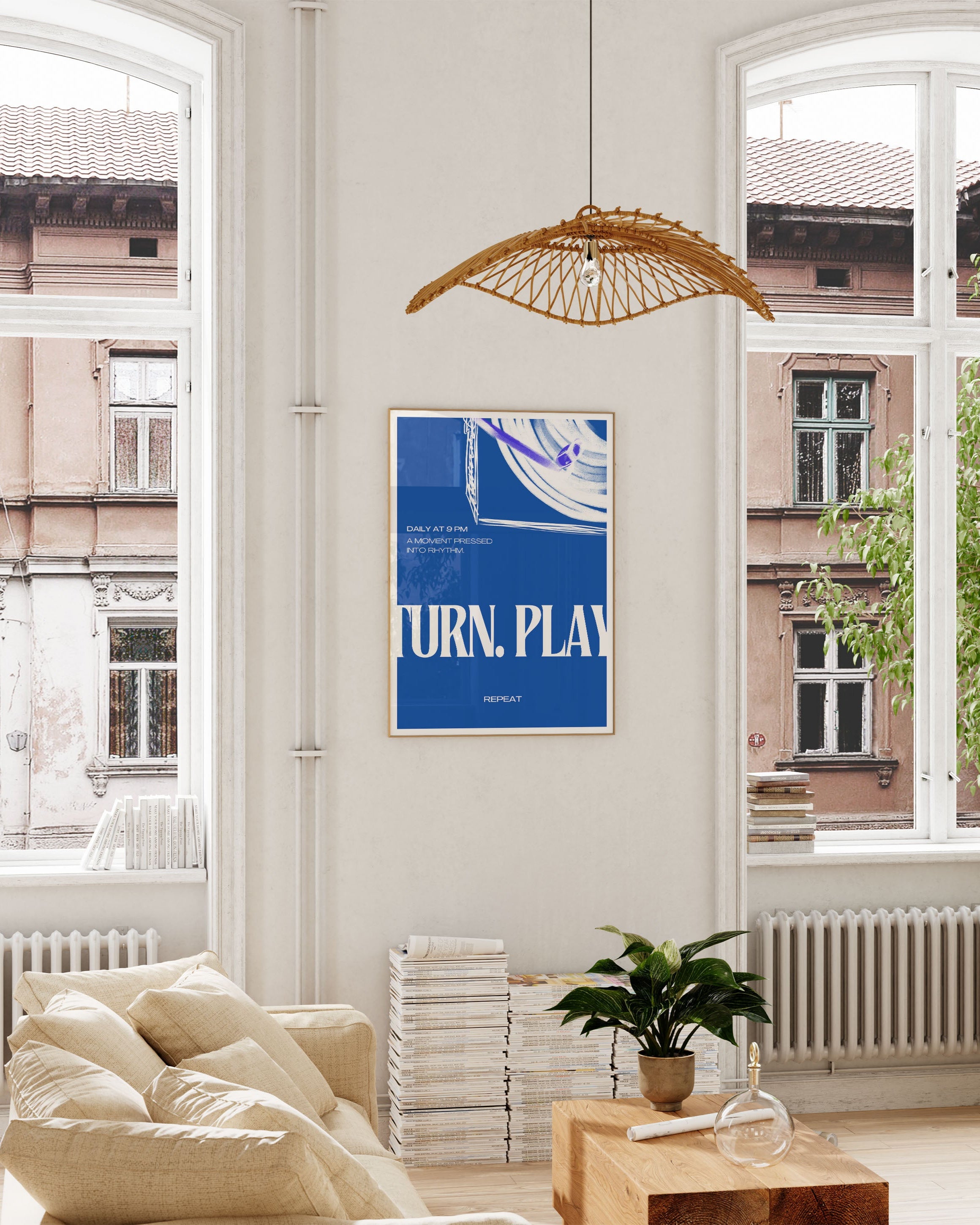 Turn Play Poster – Print Material Wandbild, moderne Kunst & Fine Art Print von Spawnd, handgefertigt & Made in Germany