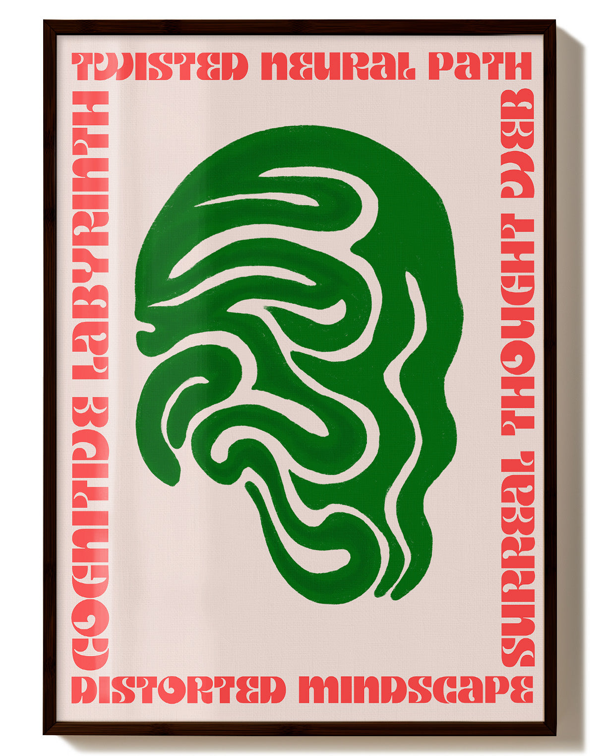 Twisted Neural Path Poster – Print Material Wandbild, moderne Kunst & Fine Art Print von Spawnd, handgefertigt & Made in Germany