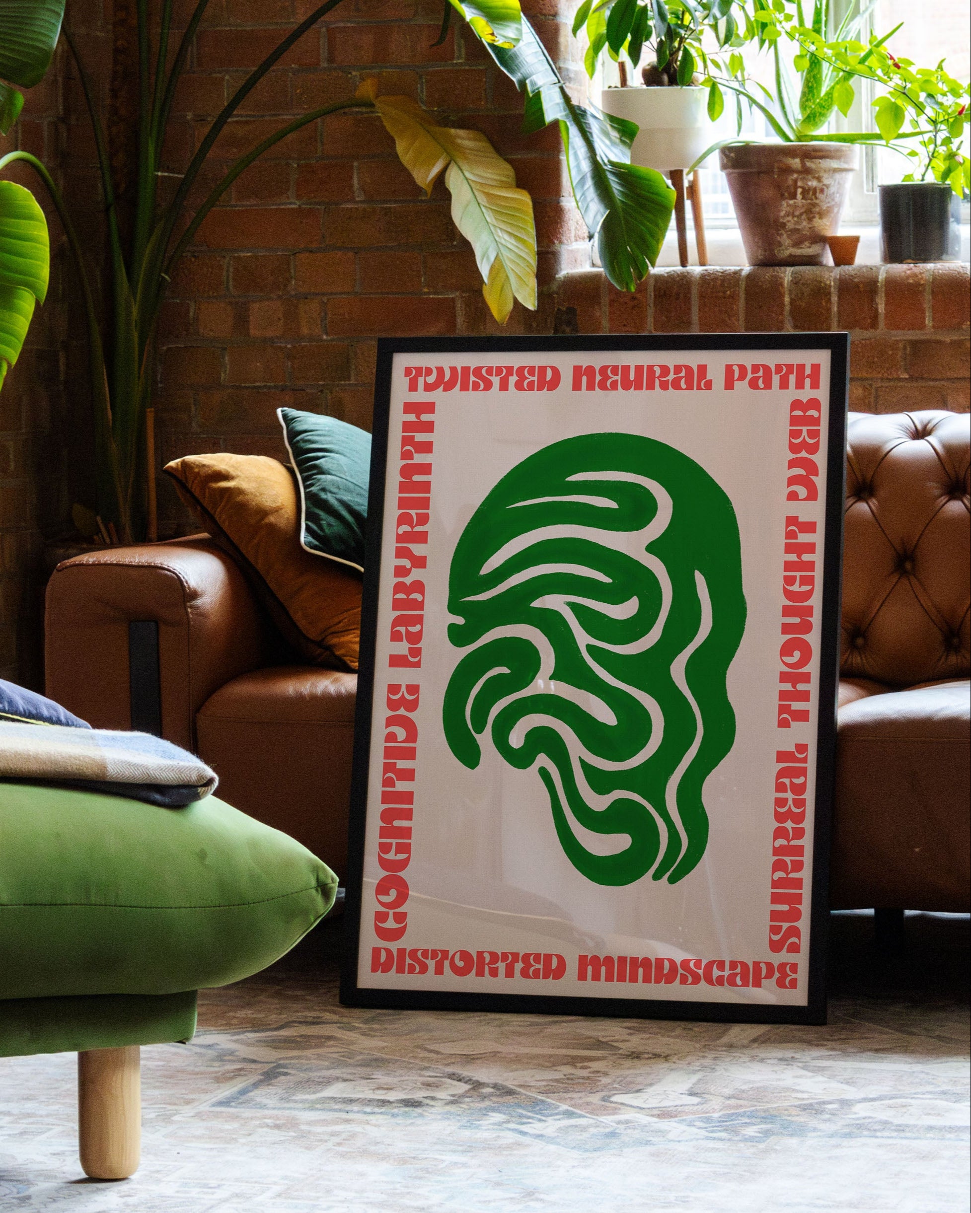 Twisted Neural Path Poster – Print Material Wandbild, moderne Kunst & Fine Art Print von Spawnd, handgefertigt & Made in Germany