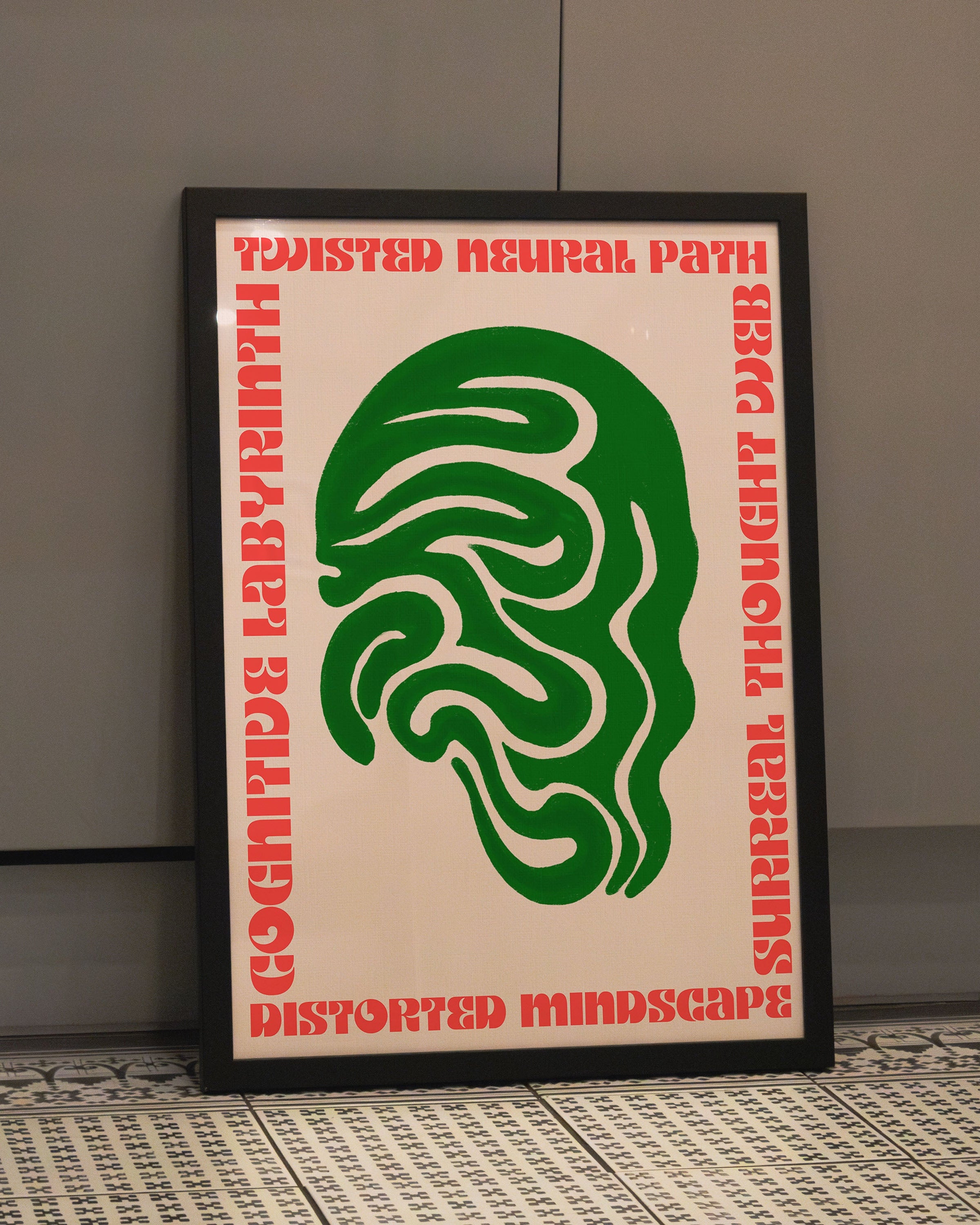Twisted Neural Path Poster – Print Material Wandbild, moderne Kunst & Fine Art Print von Spawnd, handgefertigt & Made in Germany