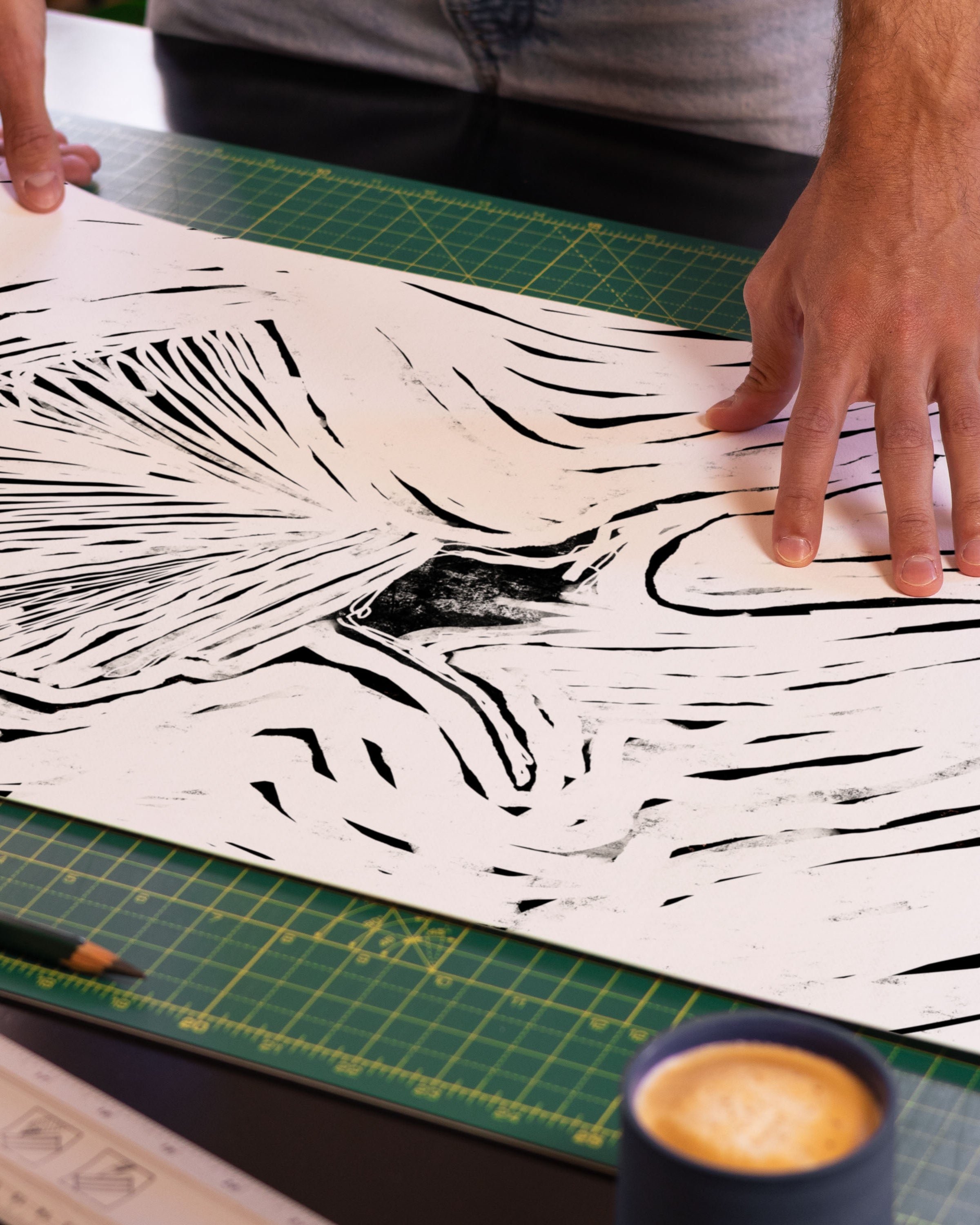 Umbrella Poster – Print Material Wandbild, moderne Kunst & Fine Art Print von Spawnd, handgefertigt & Made in Germany