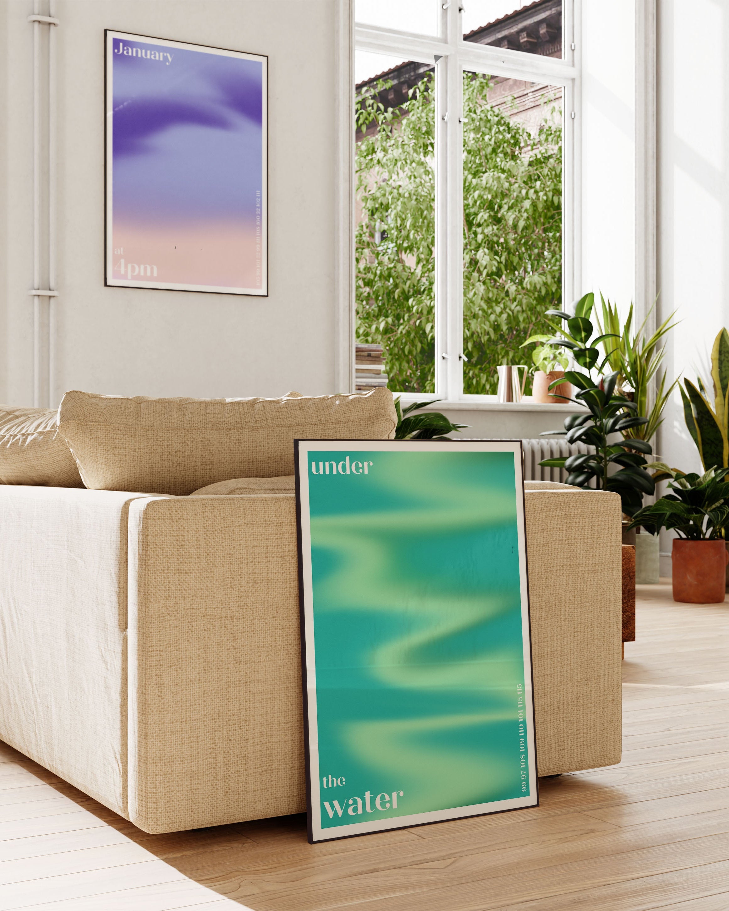 Under the Water Poster – Print Material Wandbild, moderne Kunst & Fine Art Print von Spawnd, handgefertigt & Made in Germany