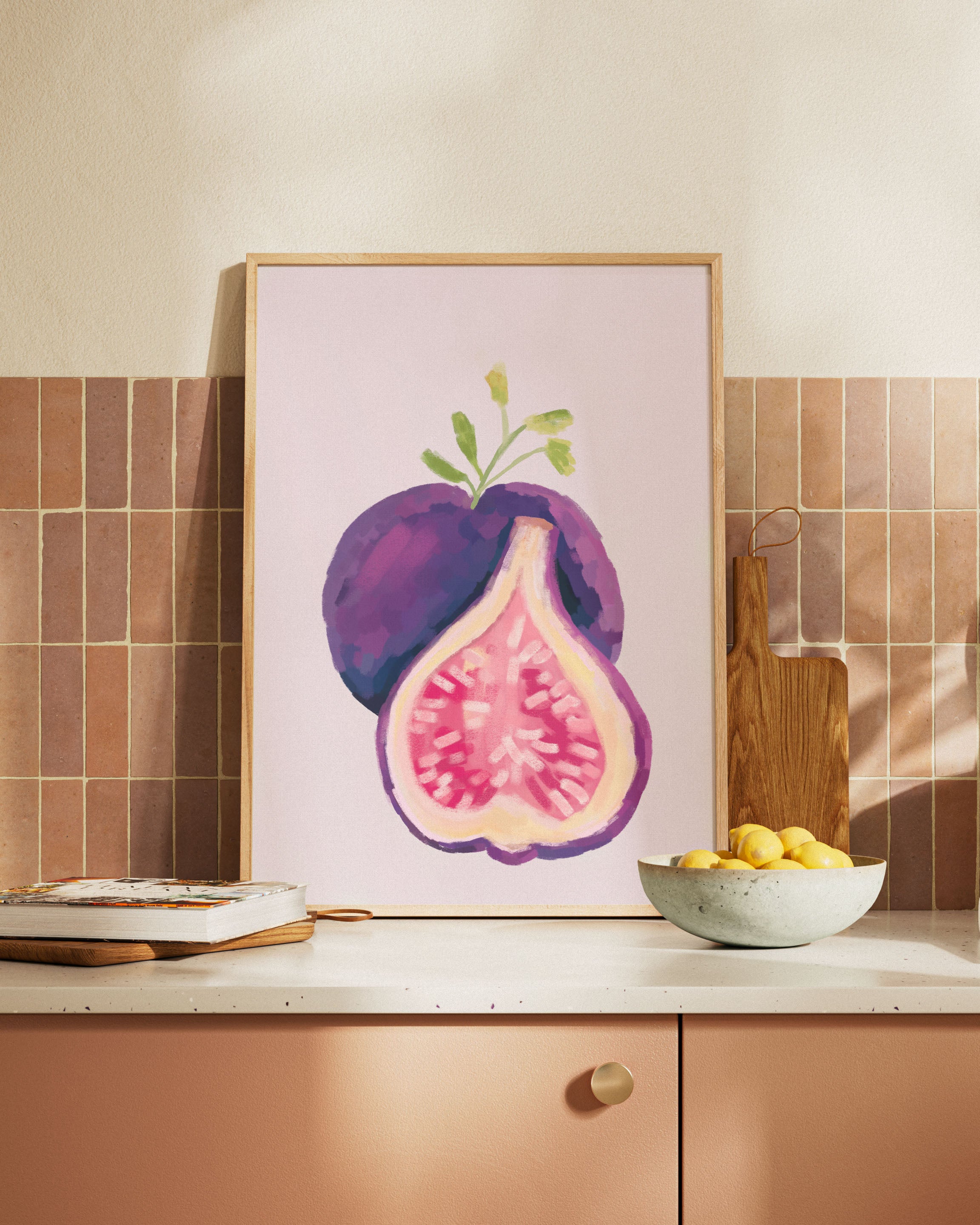 Une figue fraîche Poster – Print Material Wandbild, moderne Kunst & Fine Art Print von Spawnd, handgefertigt & Made in Germany