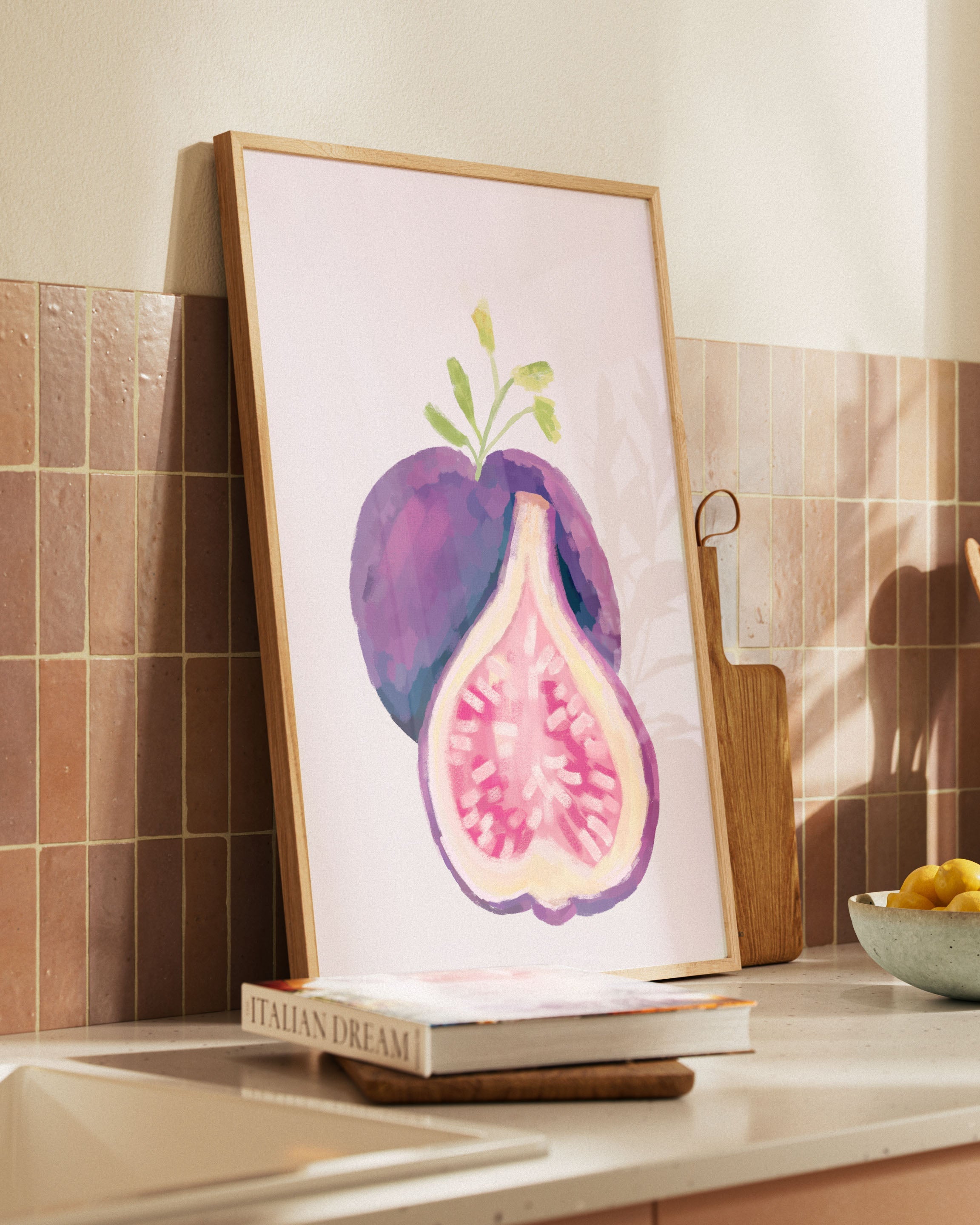 Une figue fraîche Poster – Print Material Wandbild, moderne Kunst & Fine Art Print von Spawnd, handgefertigt & Made in Germany