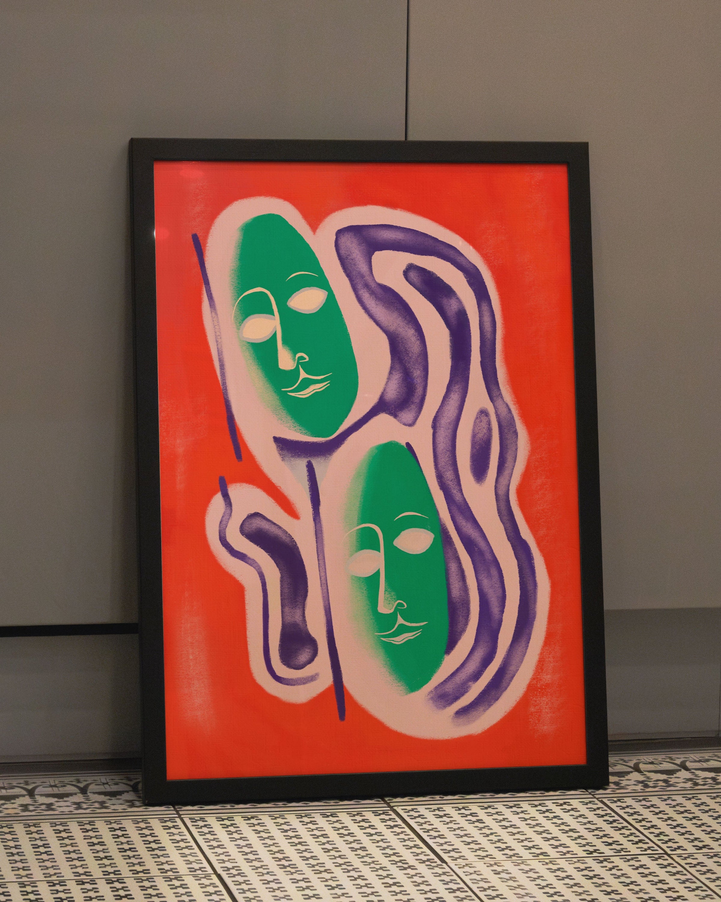 Unreal Poster – Print Material Wandbild, moderne Kunst & Fine Art Print von Spawnd, handgefertigt & Made in Germany