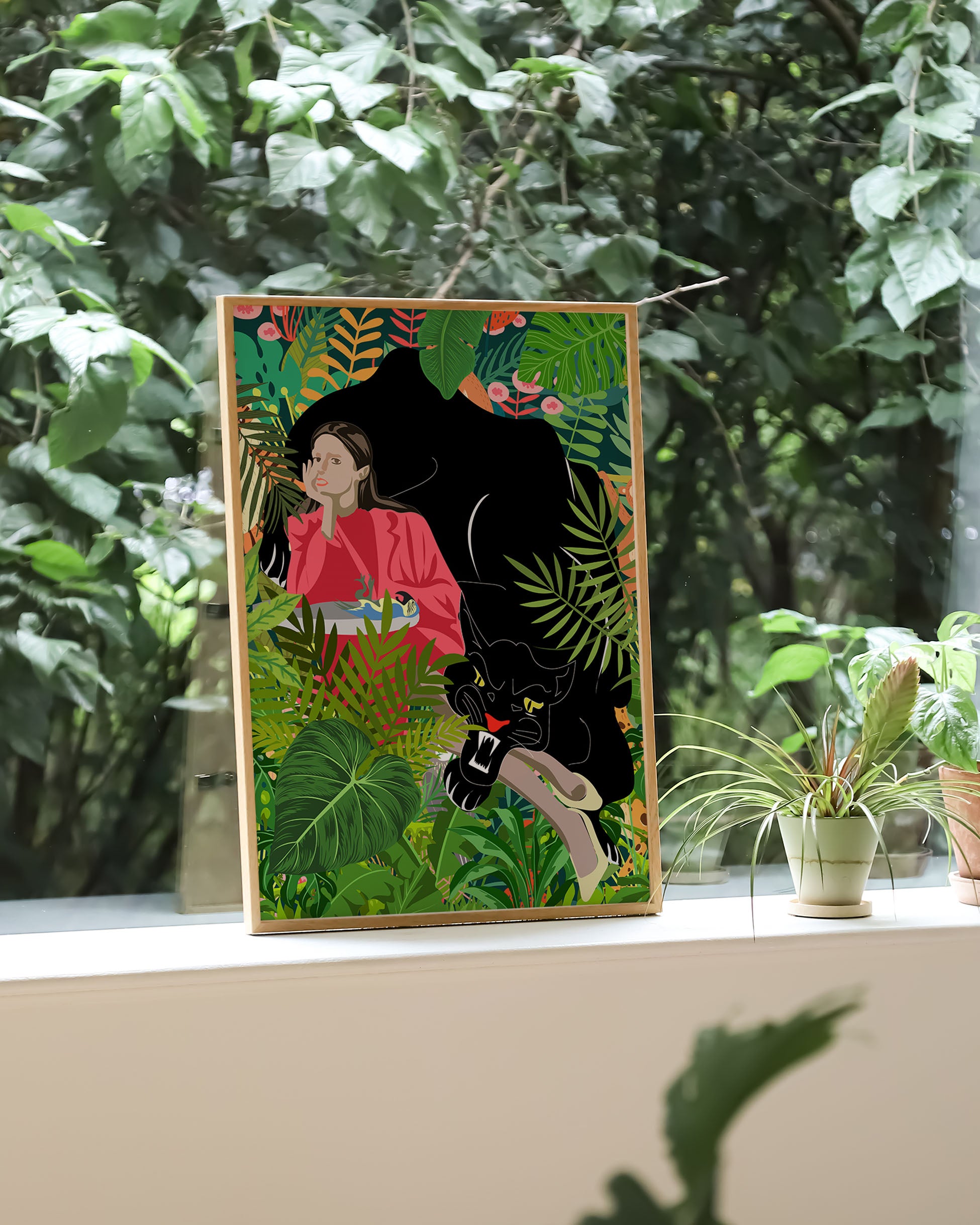 Urban Jungle Poster – Print Material Wandbild, moderne Kunst & Fine Art Print von Spawnd, handgefertigt & Made in Germany