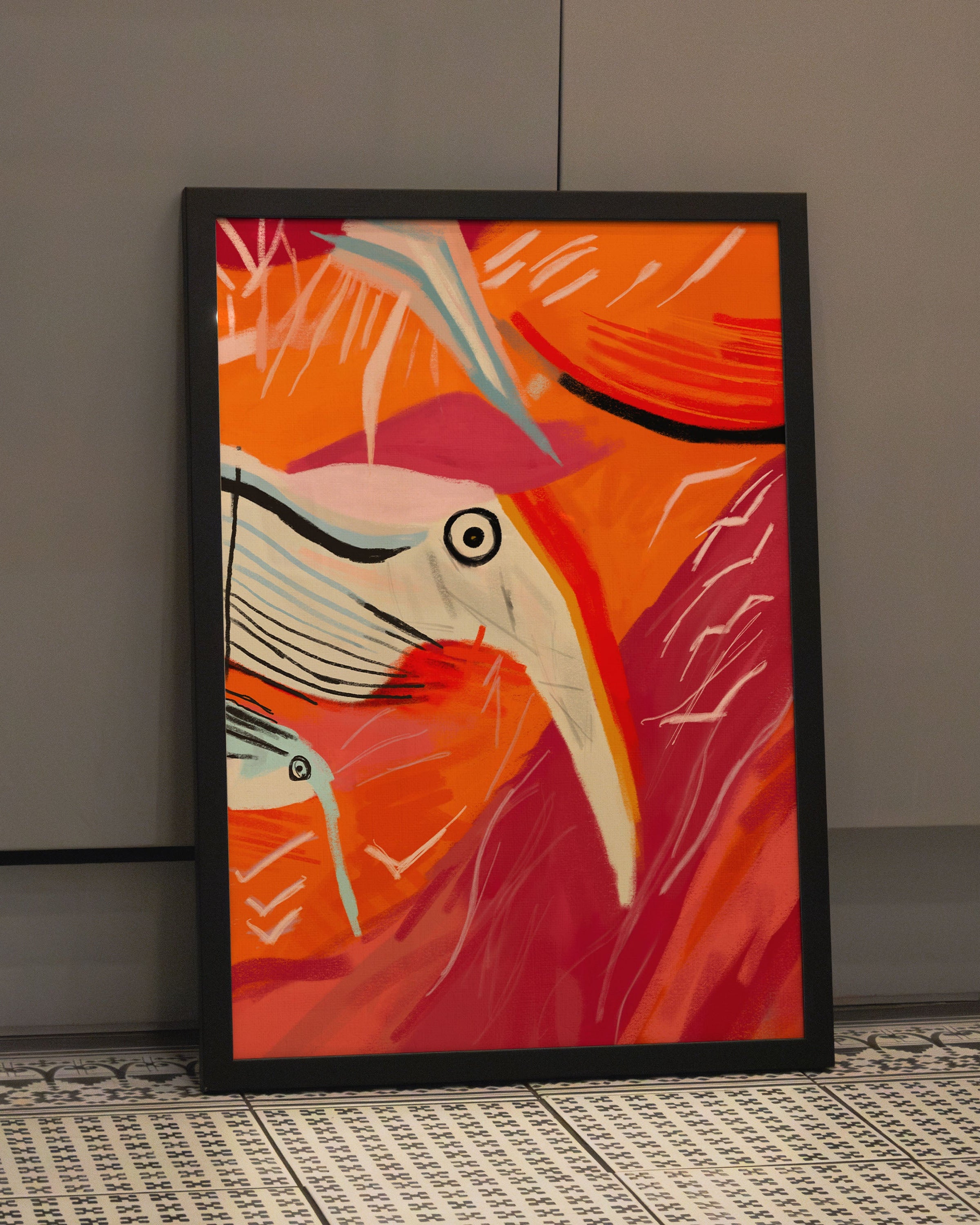 Wandering Birds Poster – Print Material Wandbild, moderne Kunst & Fine Art Print von Spawnd, handgefertigt & Made in Germany