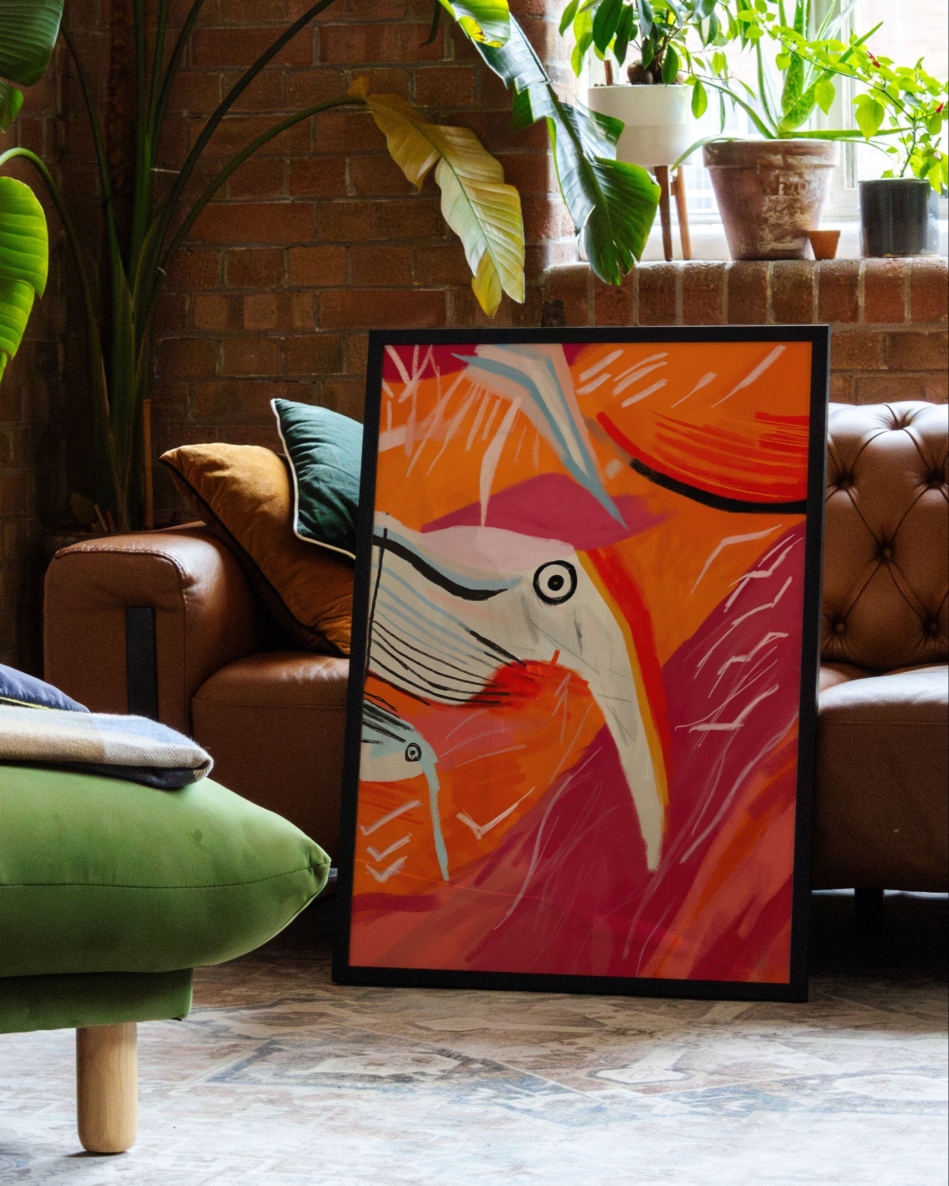 Wandering Birds Poster – Print Material Wandbild, moderne Kunst & Fine Art Print von Spawnd, handgefertigt & Made in Germany