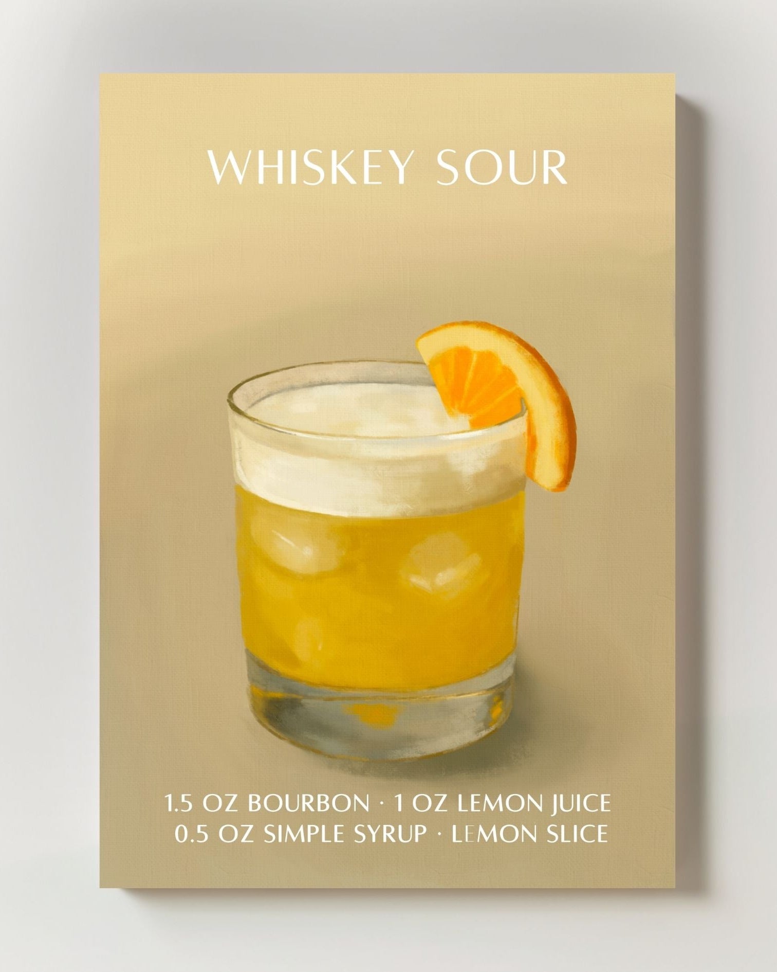 WHISKEY SOUR Poster – Print Material Wandbild, moderne Kunst & Fine Art Print von Spawnd, handgefertigt & Made in Germany