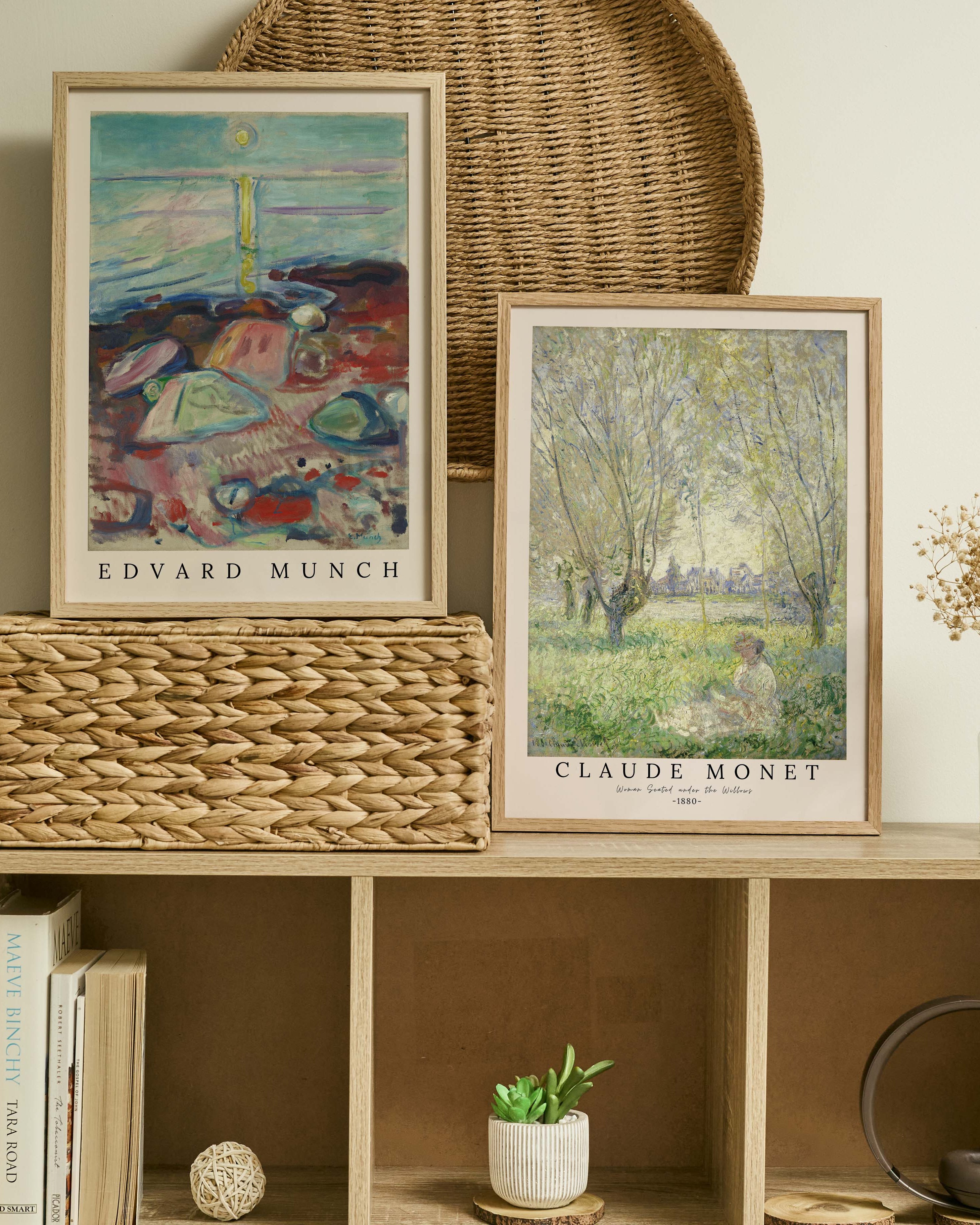 Woman Seated under the Willows Poster – FineArt Wandbild, moderne Kunst & Fine Art Print von Spawnd, handgefertigt & Made in Germany