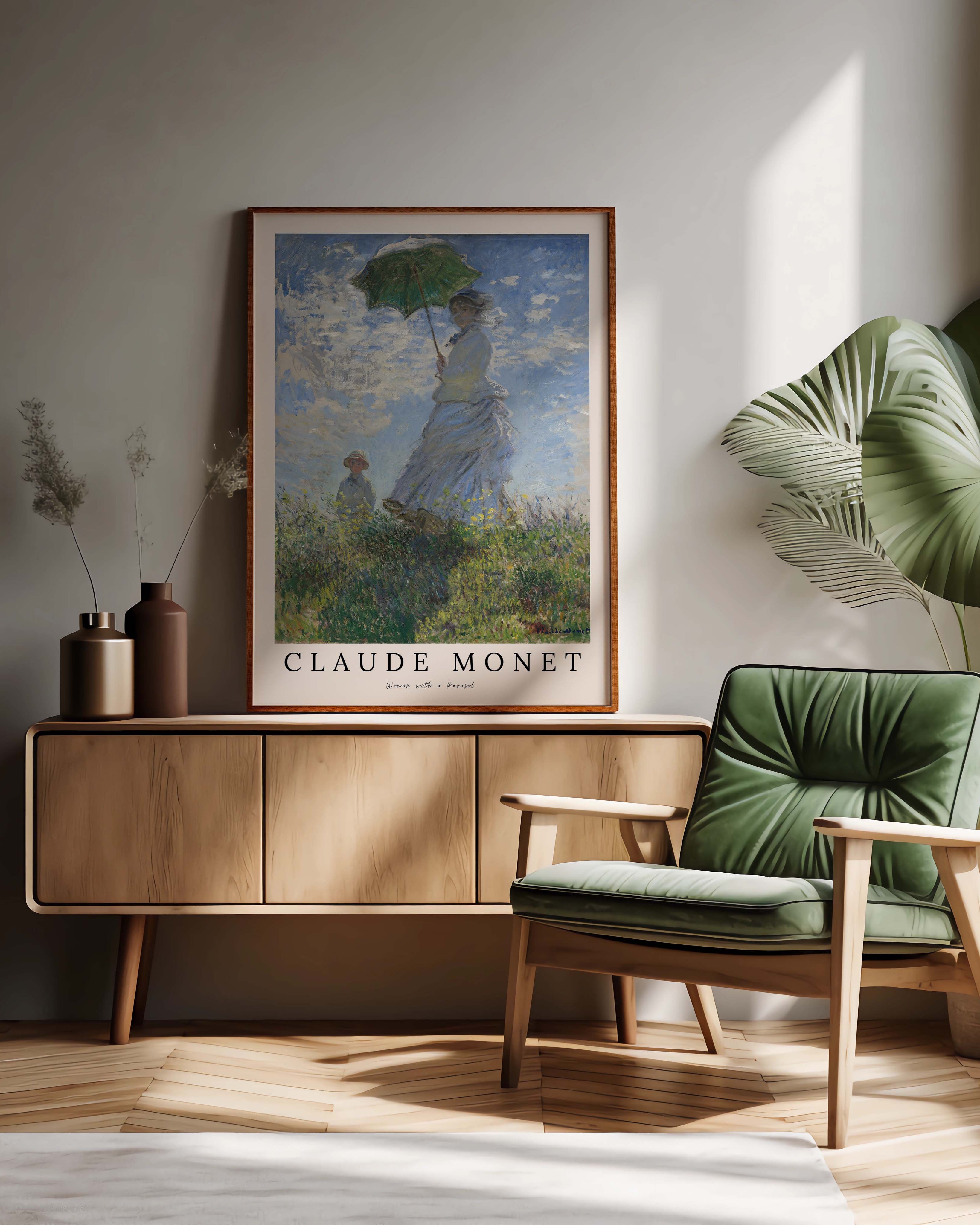 Woman with a Parasol Poster – FineArt Wandbild, moderne Kunst & Fine Art Print von Spawnd, handgefertigt & Made in Germany