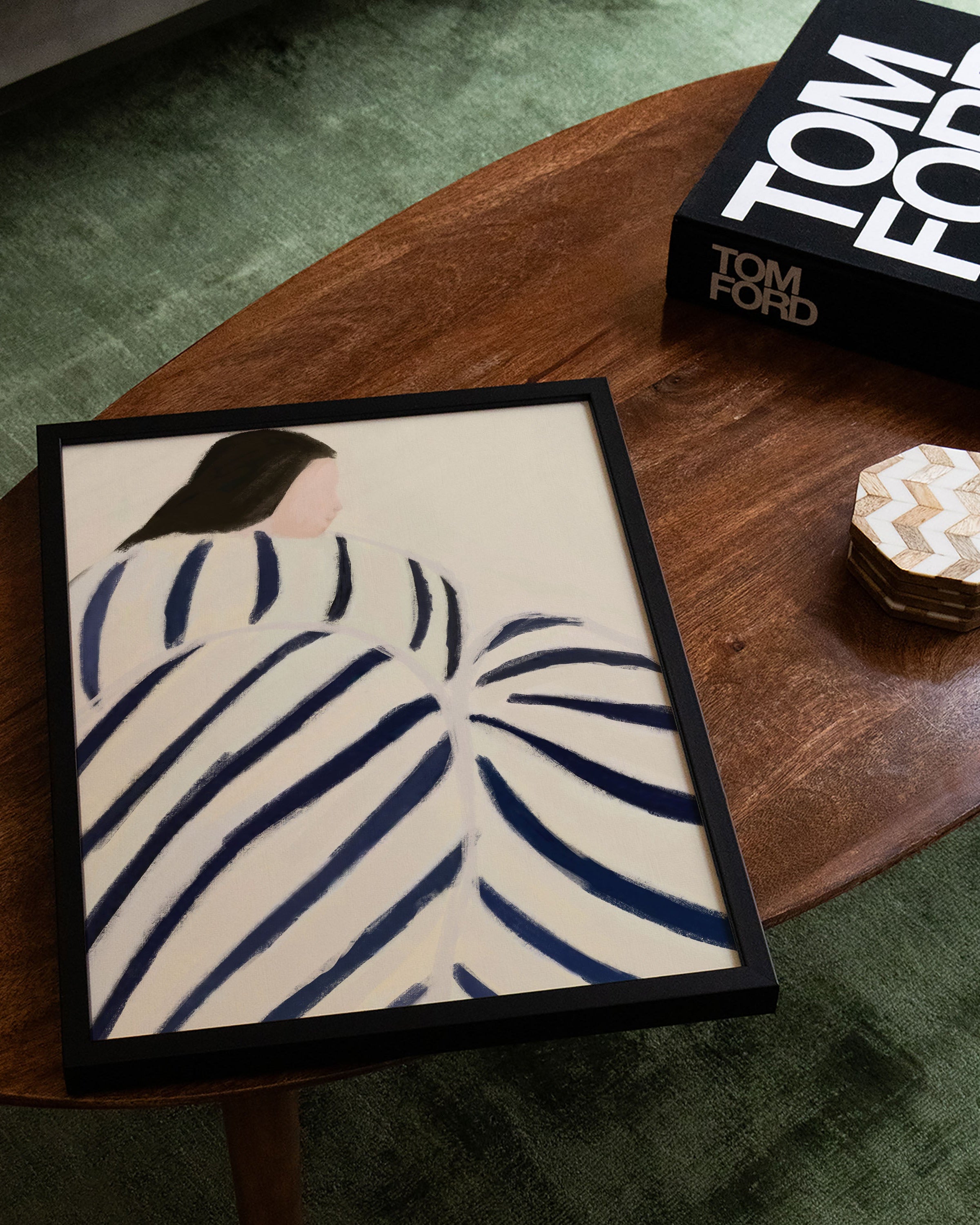Wrapped in Quiet Poster – Print Material Wandbild, moderne Kunst & Fine Art Print von Spawnd, handgefertigt & Made in Germany