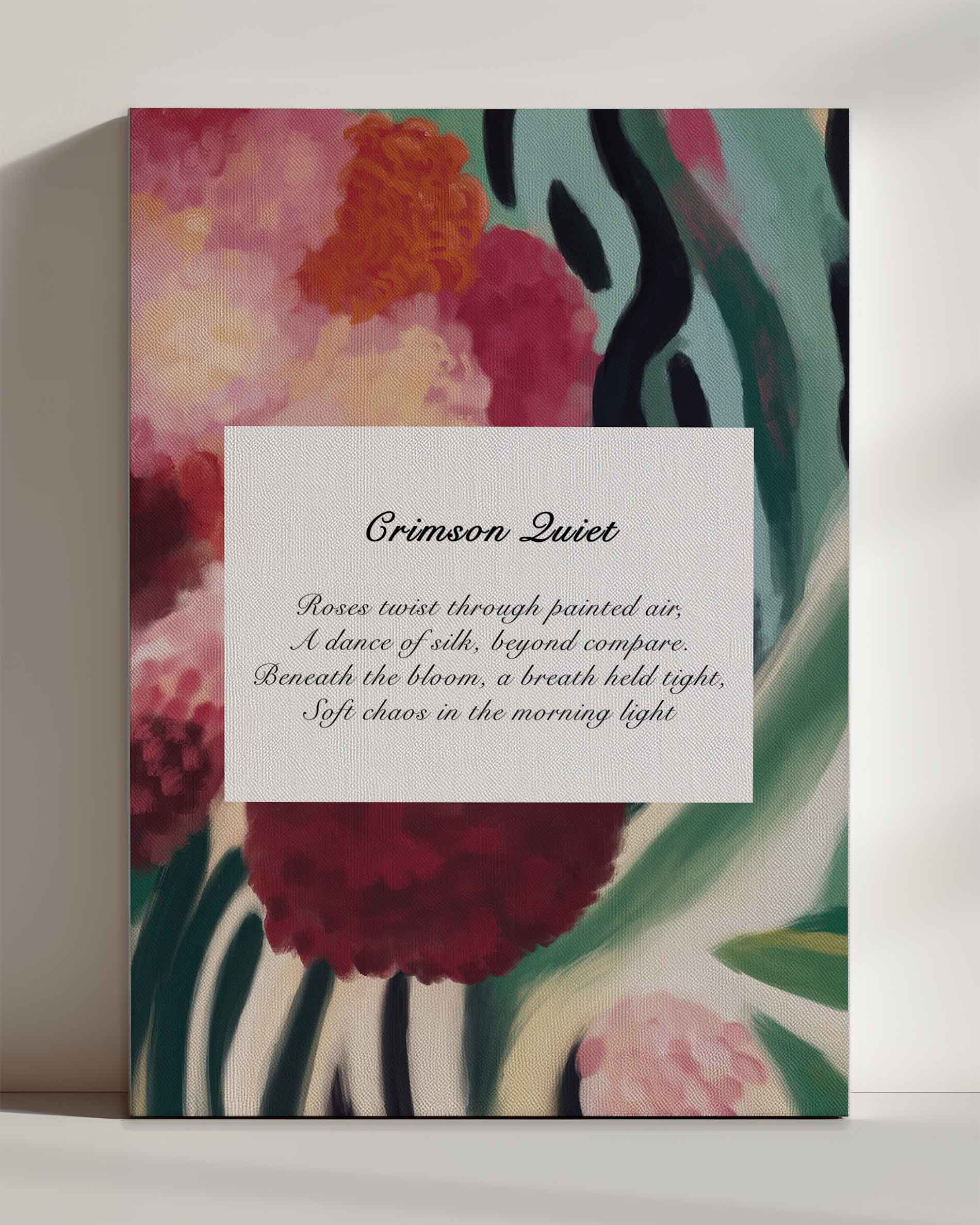 Crimson Quiet - Canvas
