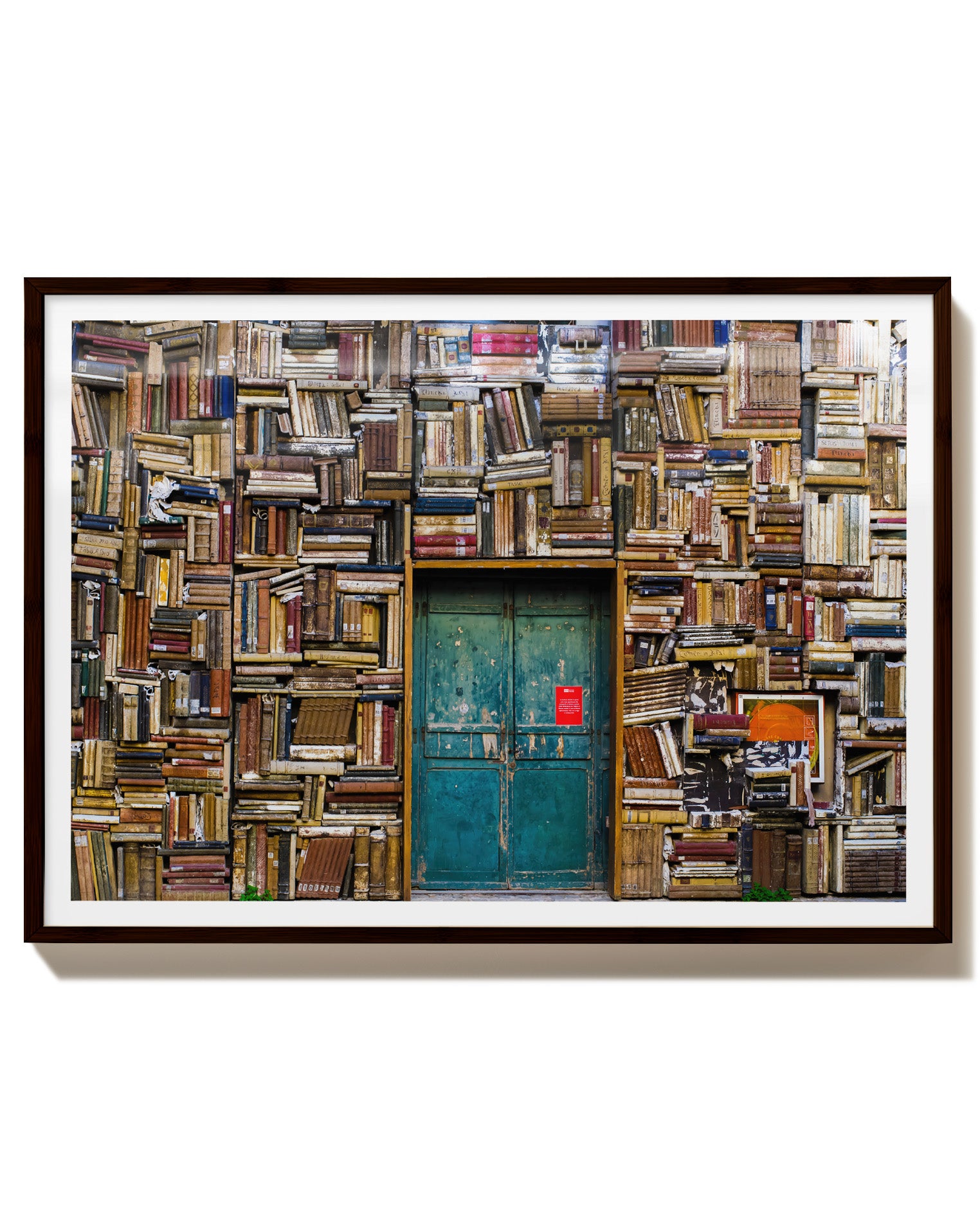 Books on shelves