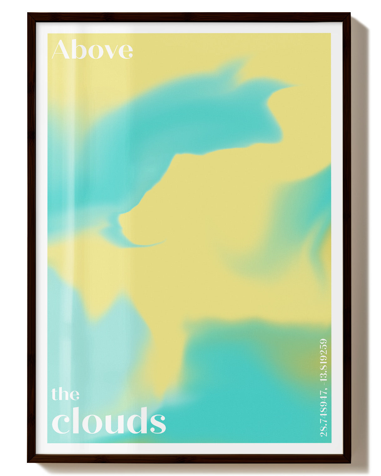 Above the Clouds Poster – Print Material Wandbild, moderne Kunst & Fine Art Print von Spawnd, handgefertigt & Made in Germany