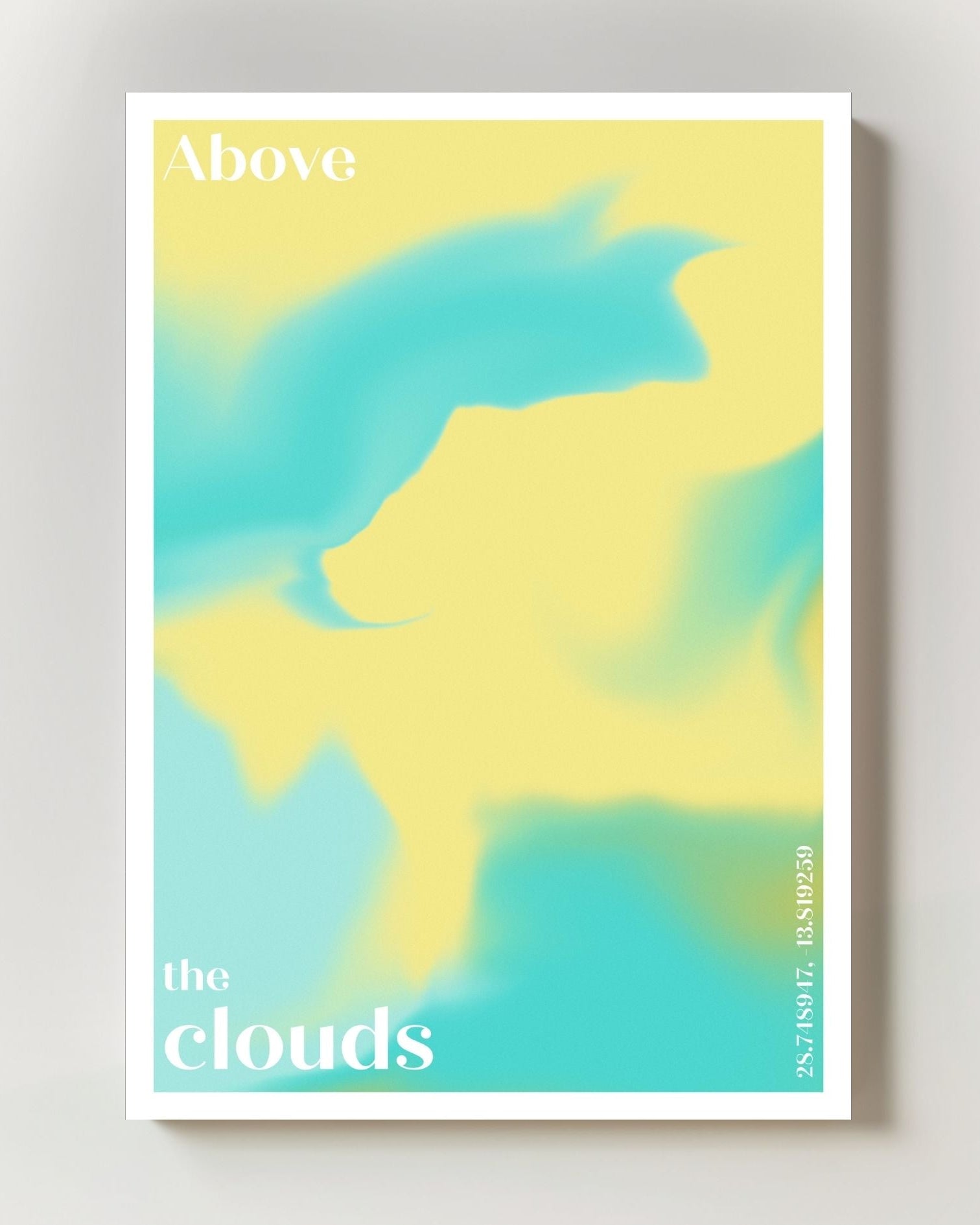 Above the Clouds Poster – Print Material Wandbild, moderne Kunst & Fine Art Print von Spawnd, handgefertigt & Made in Germany