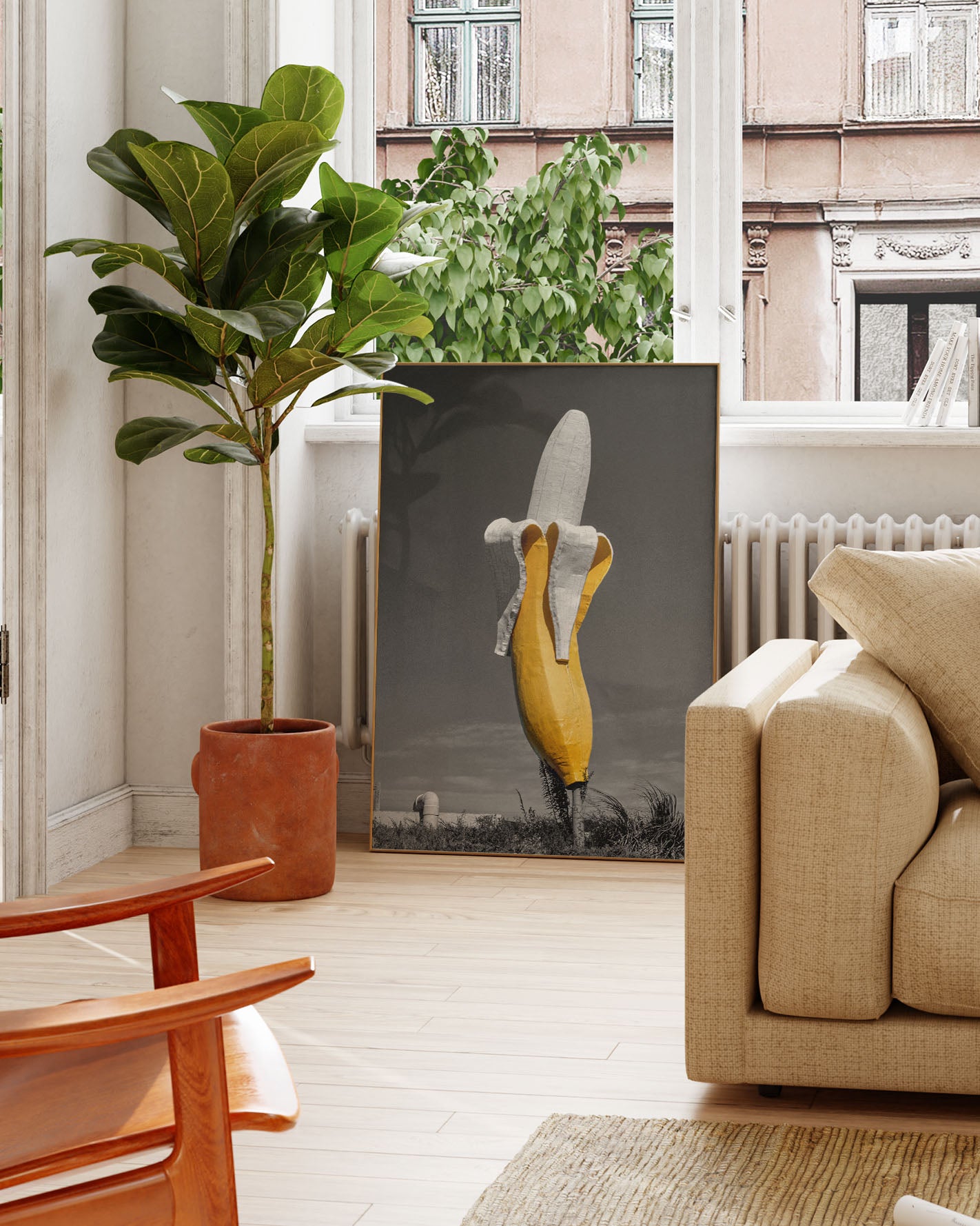 Banana Poster – FineArt Wandbild, moderne Kunst & Fine Art Print von Spawnd, handgefertigt & Made in Germany