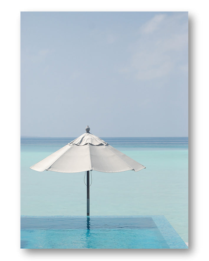 Beach Poster – Print Material Wandbild, moderne Kunst & Fine Art Print von Spawnd, handgefertigt & Made in Germany