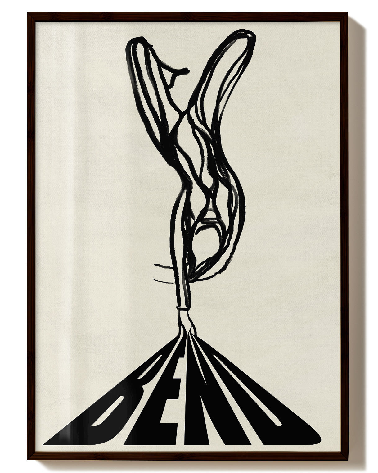 Bend Poster – Print Material Wandbild, moderne Kunst & Fine Art Print von Spawnd, handgefertigt & Made in Germany