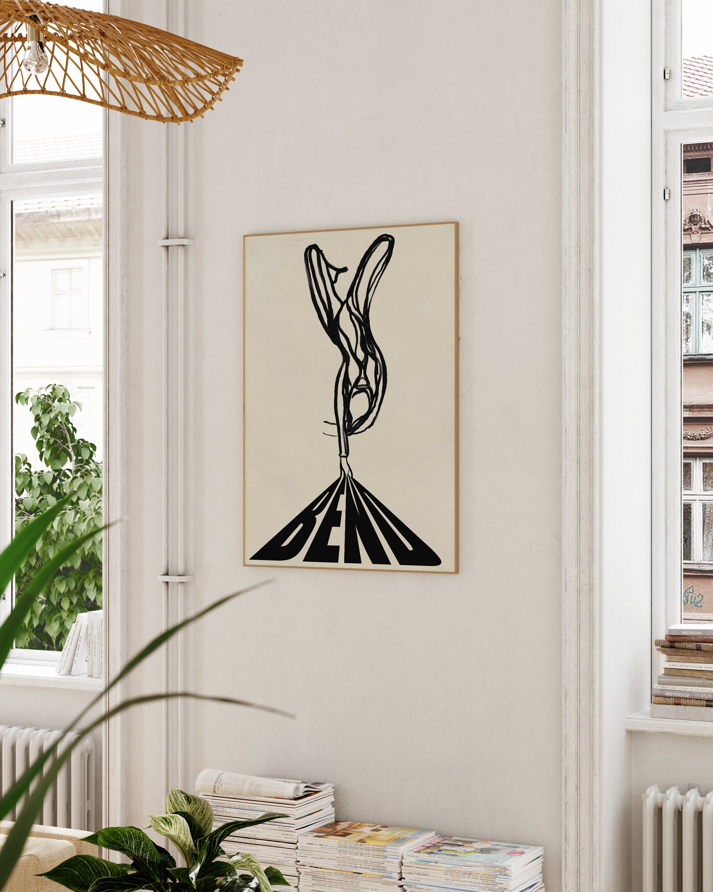 Bend Poster – Print Material Wandbild, moderne Kunst & Fine Art Print von Spawnd, handgefertigt & Made in Germany
