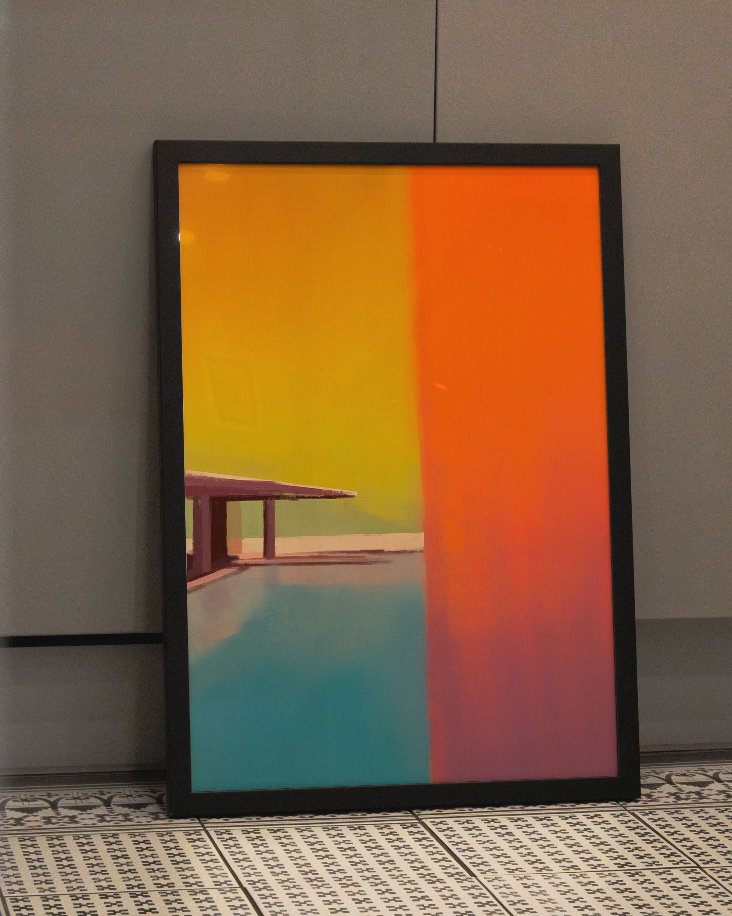 Beverly Hills Poster – Print Material Wandbild, moderne Kunst & Fine Art Print von Spawnd, handgefertigt & Made in Germany