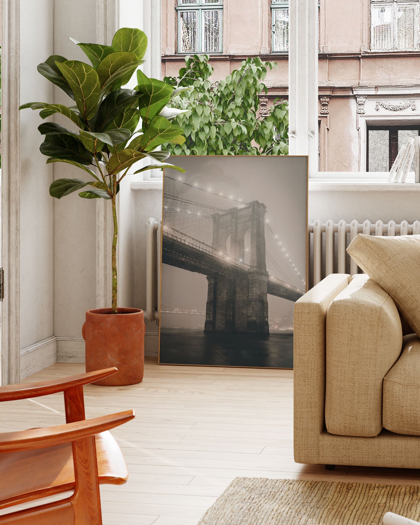 Brooklyn Bridge Poster – FineArt Wandbild, moderne Kunst & Fine Art Print von Spawnd, handgefertigt & Made in Germany