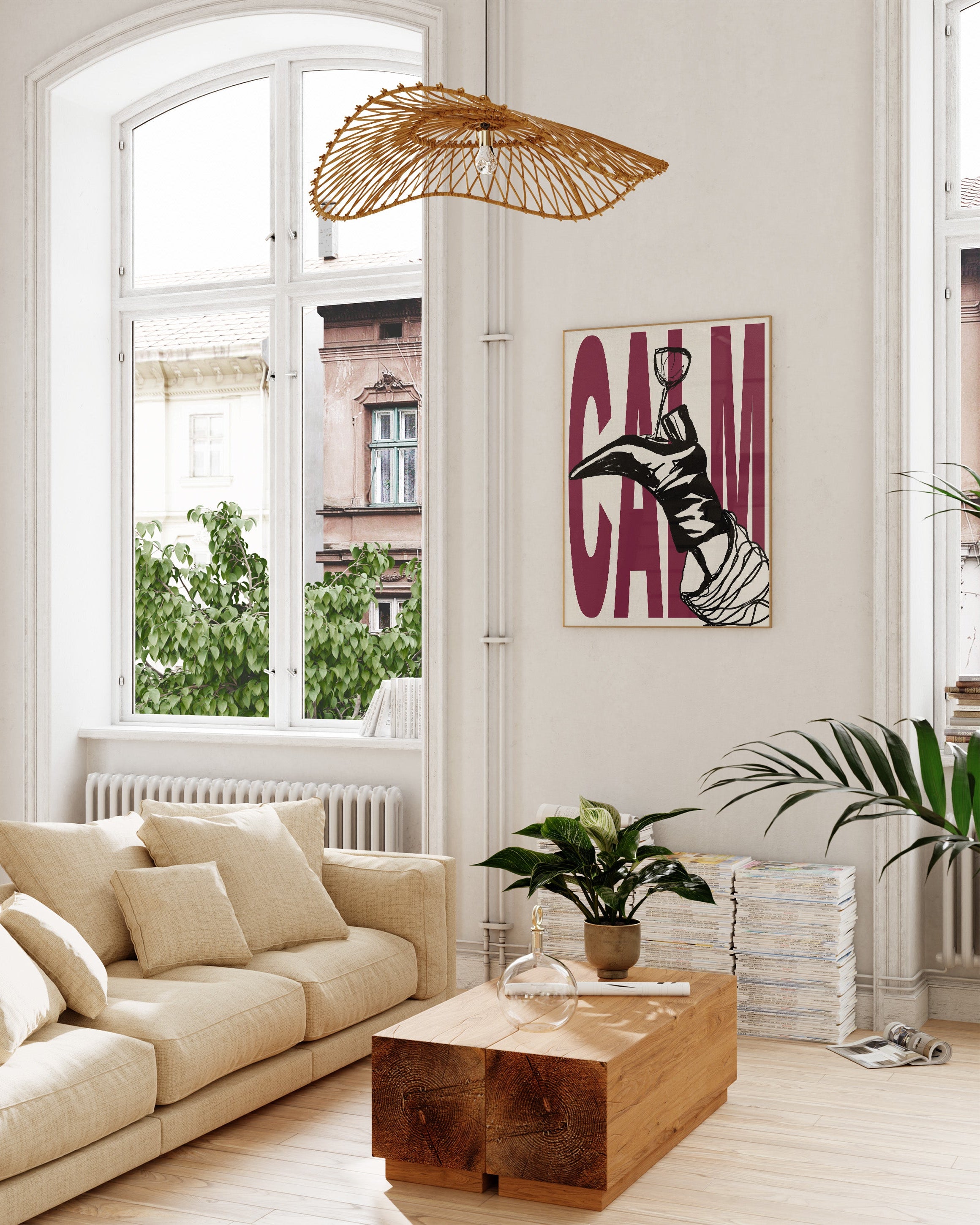 Calm Poster – Print Material Wandbild, moderne Kunst & Fine Art Print von Spawnd, handgefertigt & Made in Germany